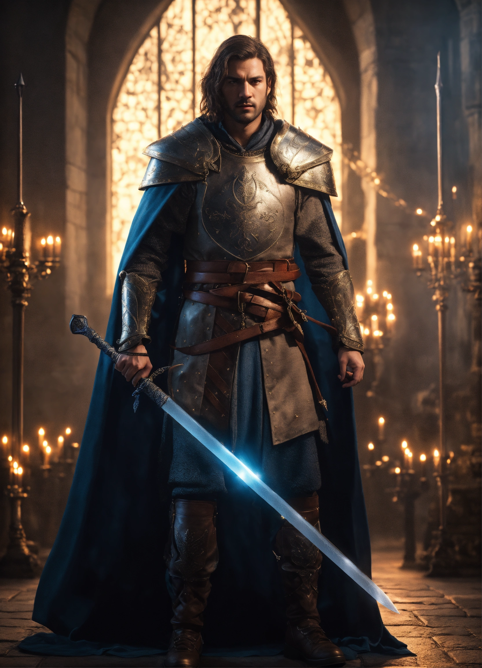 Lexica - A realistic full body portrait of a medieval magic user with ...