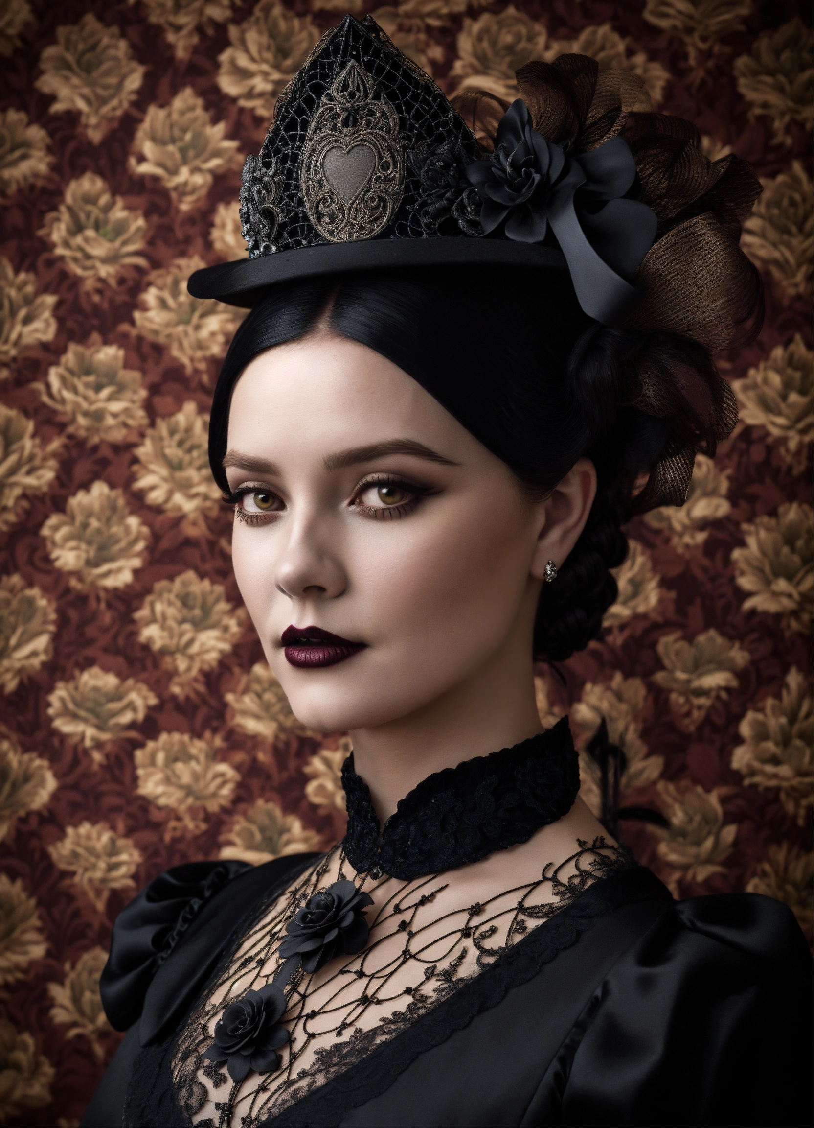 Lexica - Elaborate Gothic Wednesday Addams queen of spades, 40 years ...