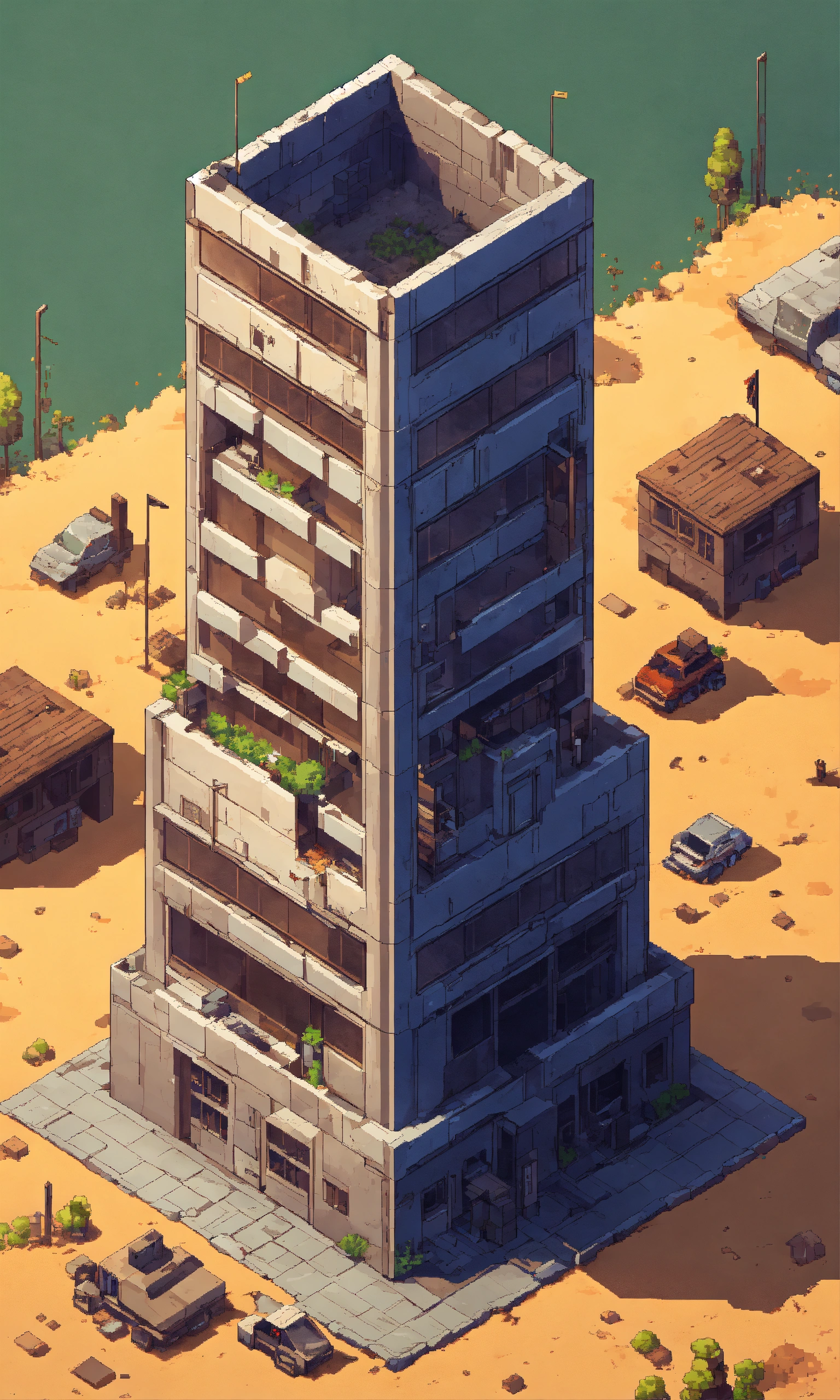 Lexica - Short, Plain, Level one Lone tower of a badly constructed post ...