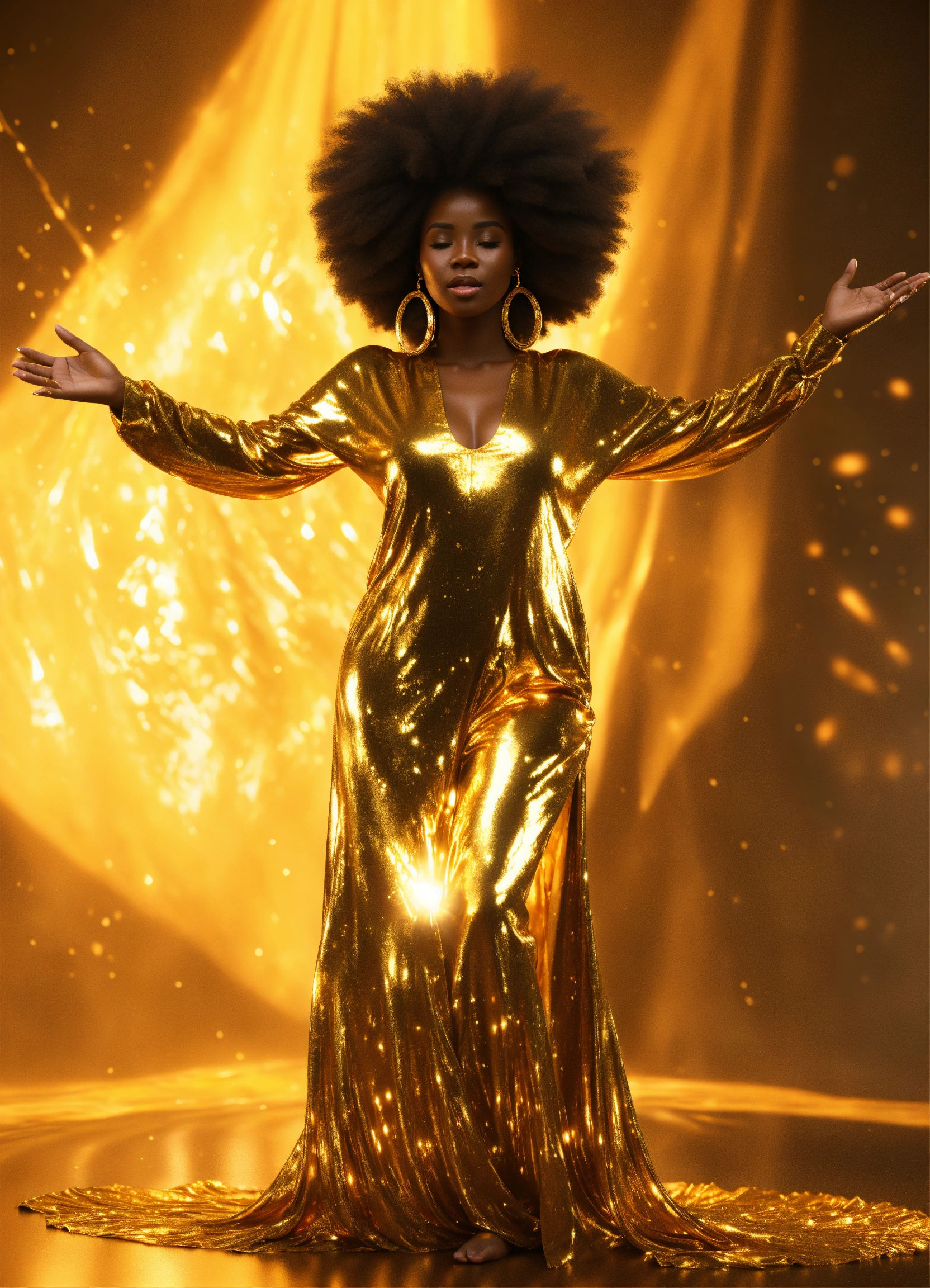 Lexica - 3d render of black woman with afro, full body shot, standing ...