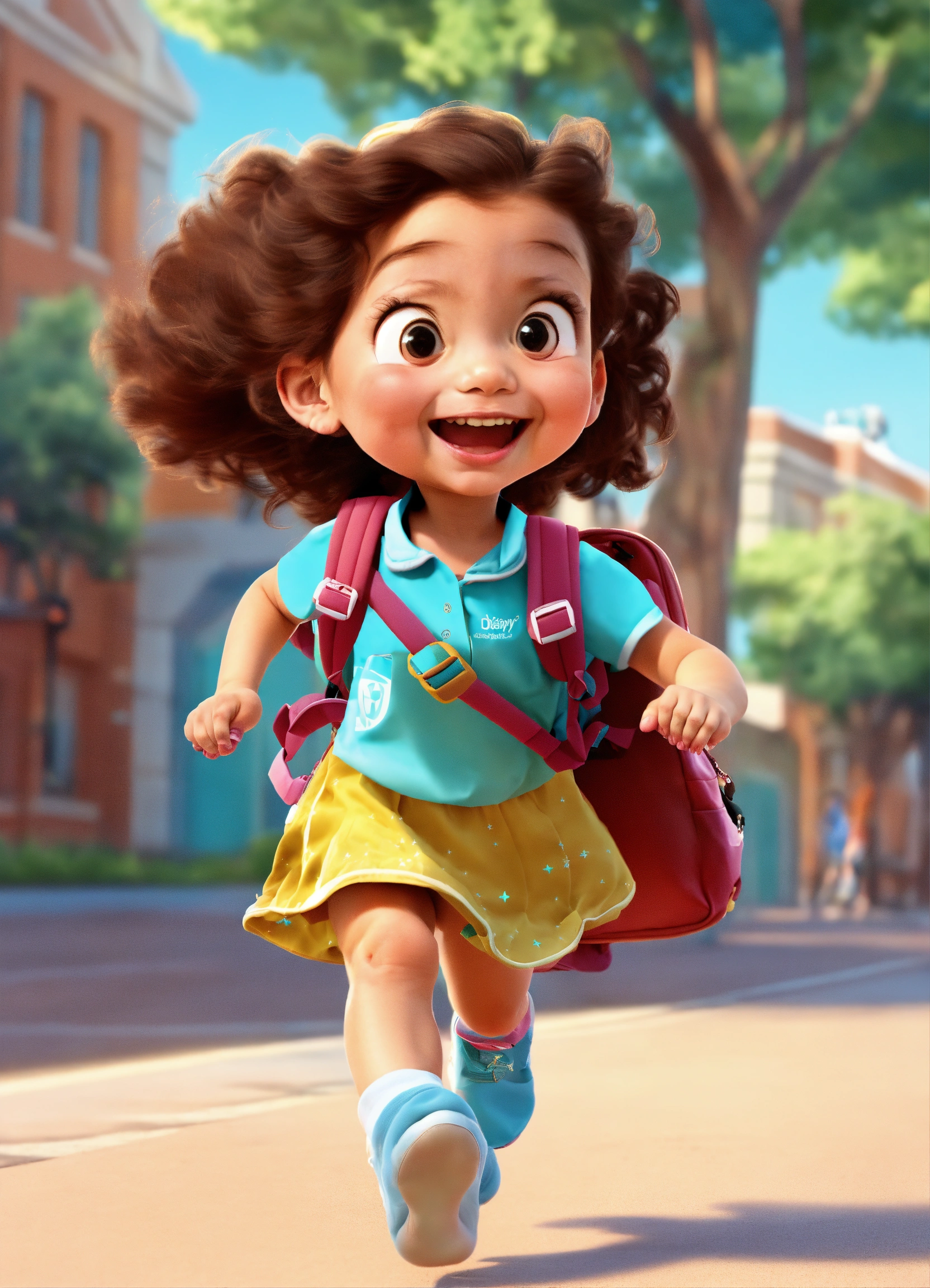 Lexica - 5 years old. HAPPY AND CUTE GIRL with light skin, with a skirt ...