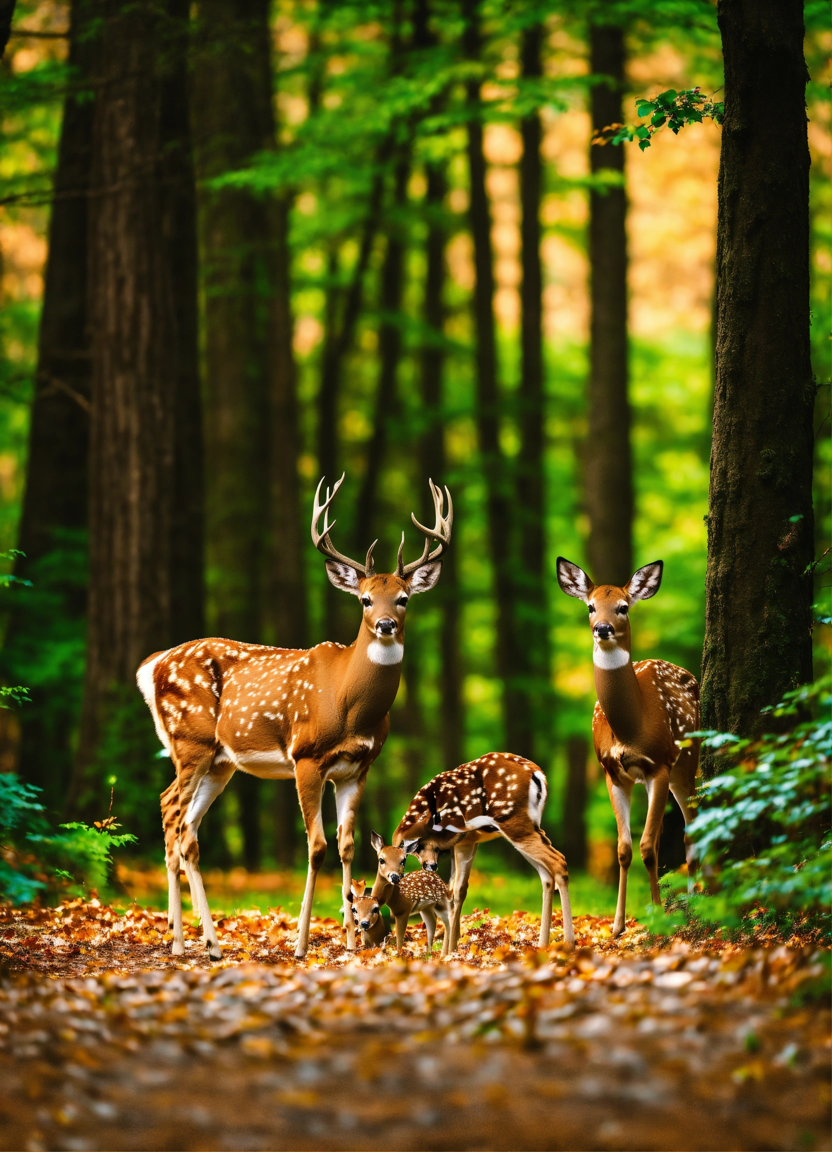 lexica-a-beautiful-perfect-buck-deer-with-a-doe-and-a-fawn-in-the