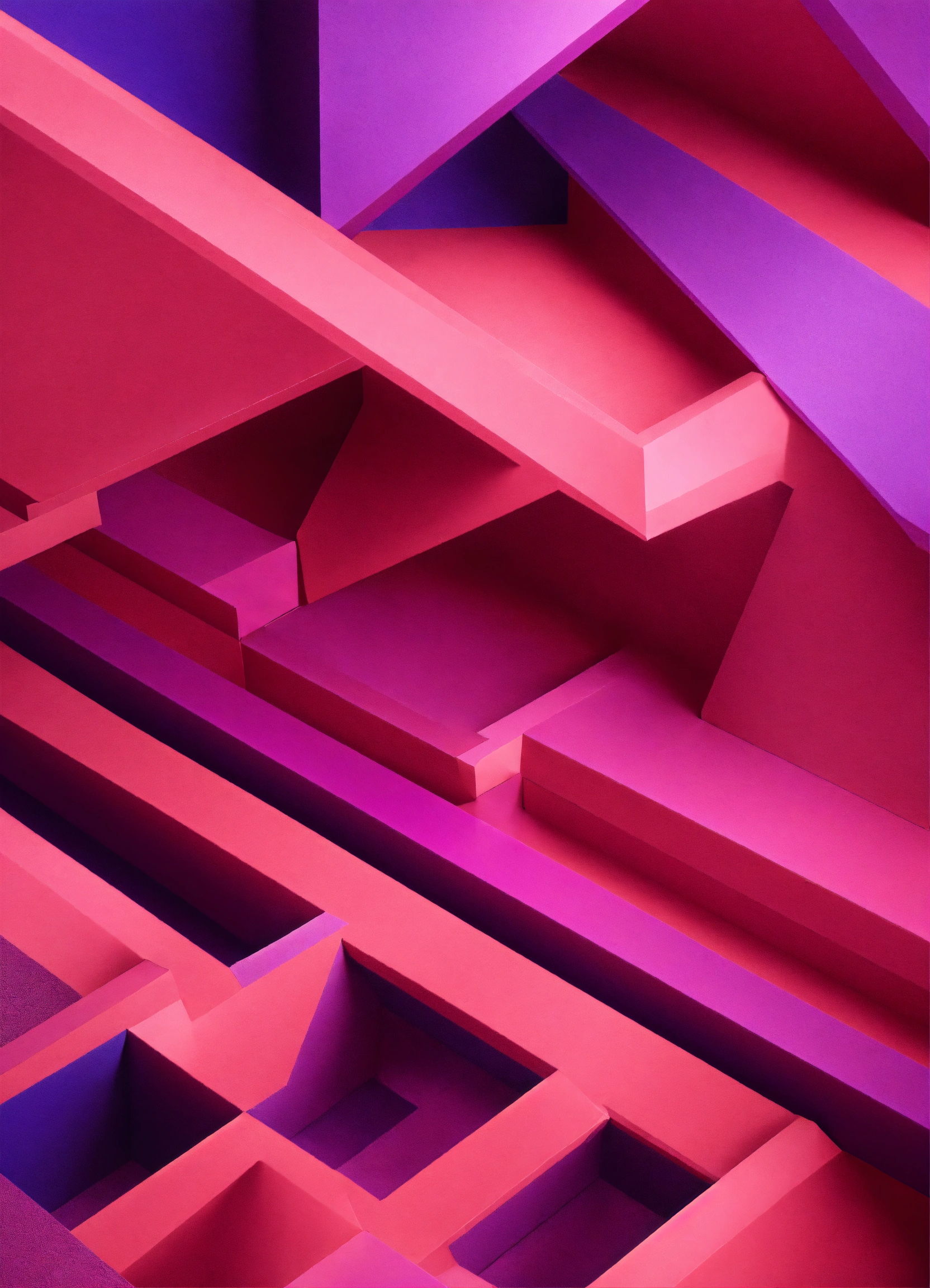 Lexica - Purple and pink 3D ABSTRACT GEOMETRIC PATTERN center circle ...