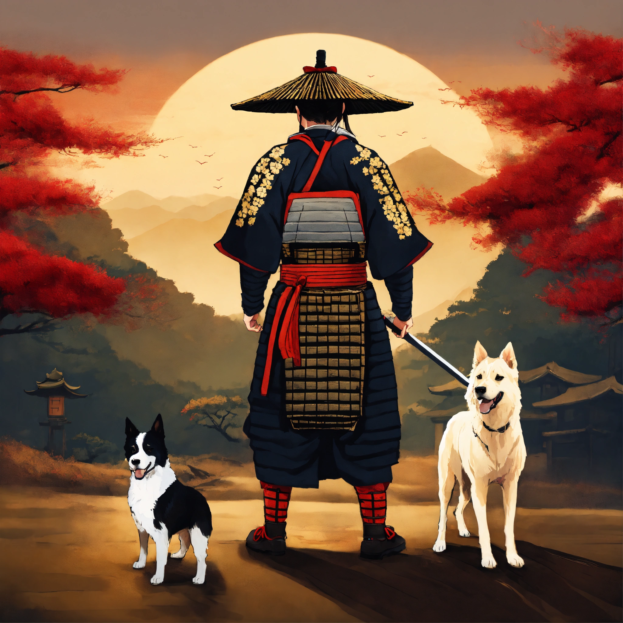 Lexica - Samurai with dog