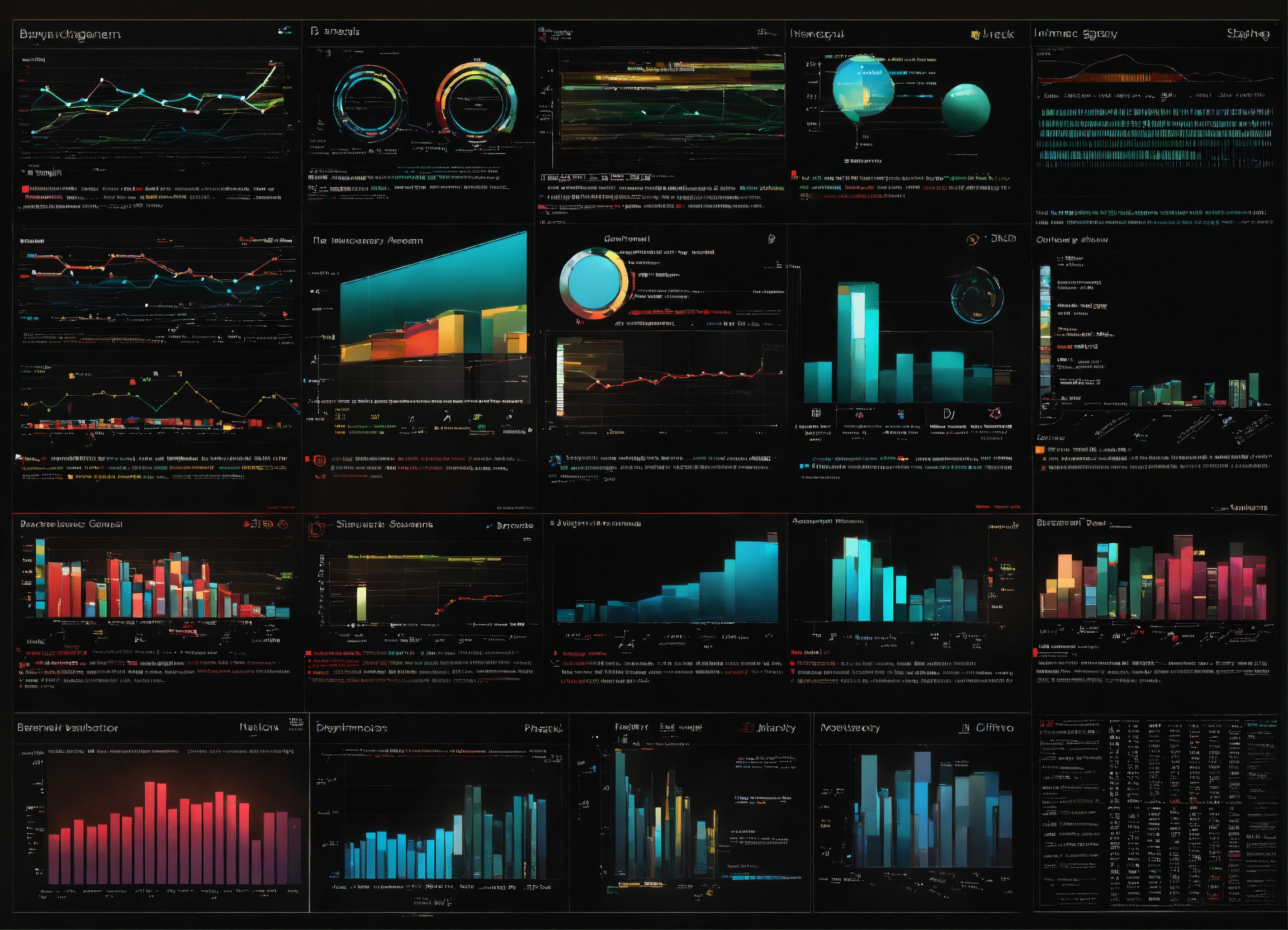 Lexica - Glossary of statistical graphs terms , black background, shiny ...