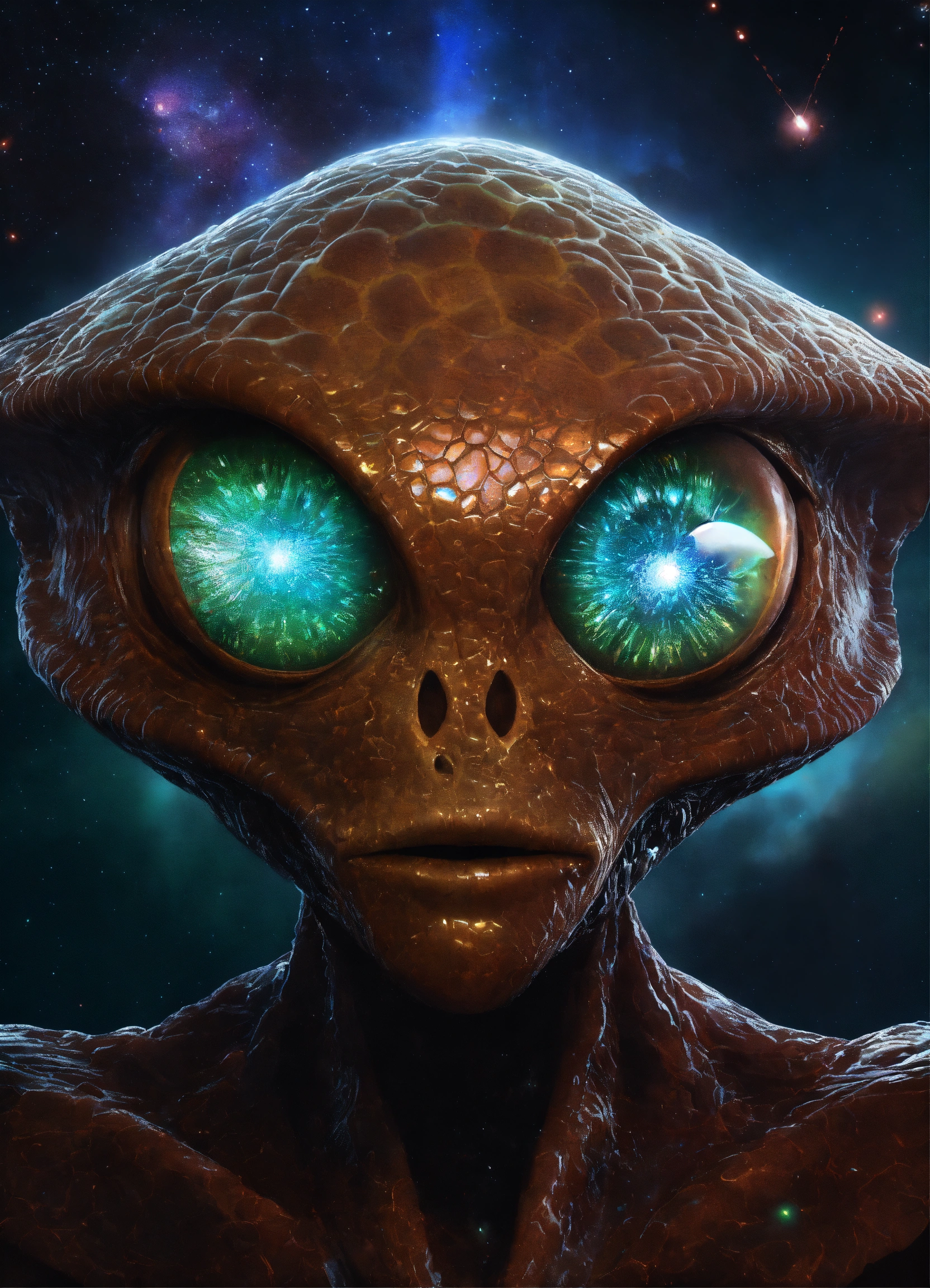 Lexica - The most striking feature of this alien is its eyes, which ...