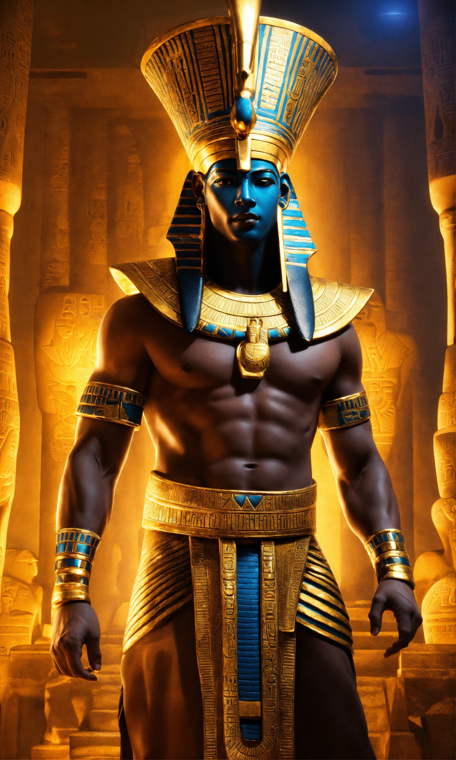 Lexica - Osiris Egyptian god ultra realistic like a real man. Fullbody