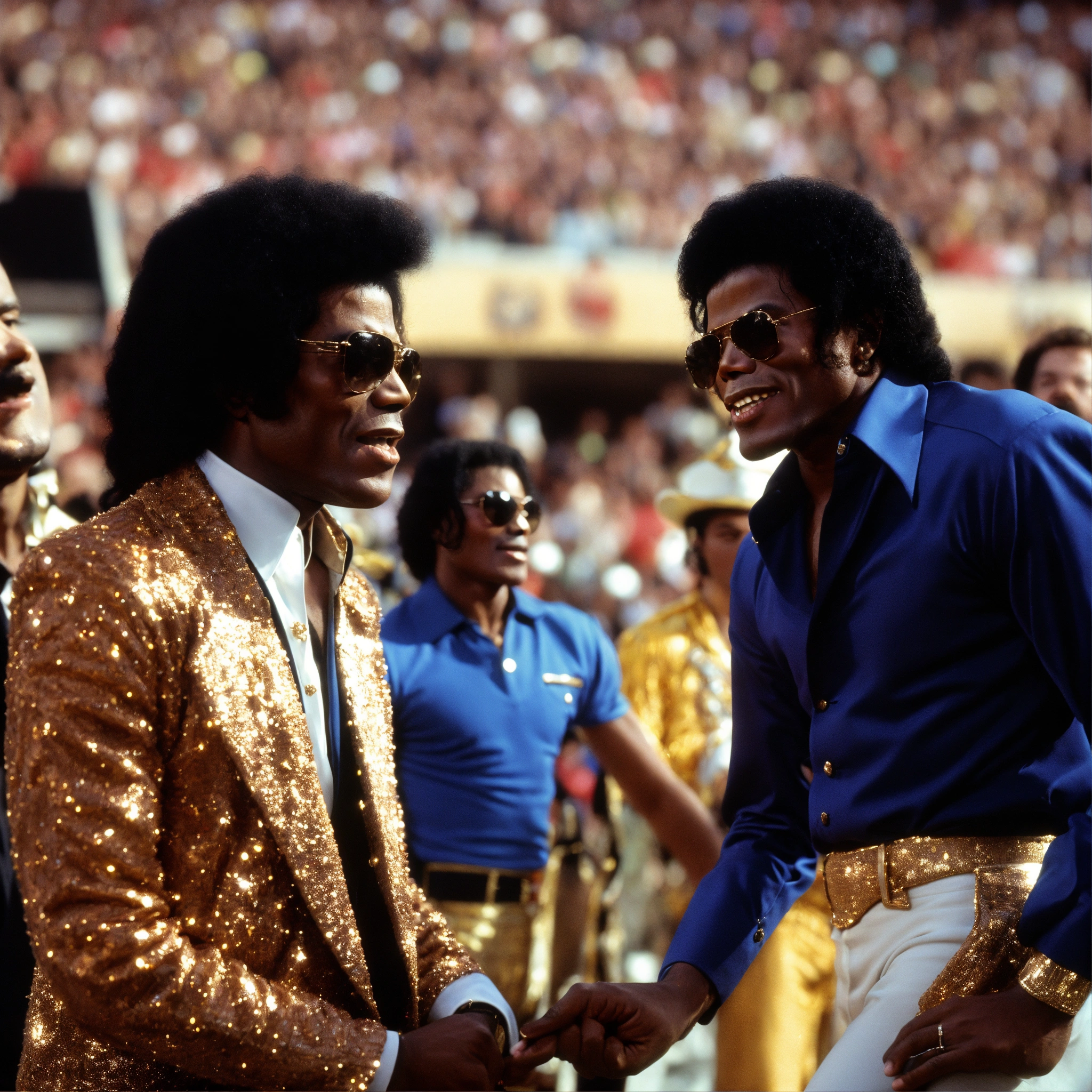 Lexica James Brown and Michael Jackson together