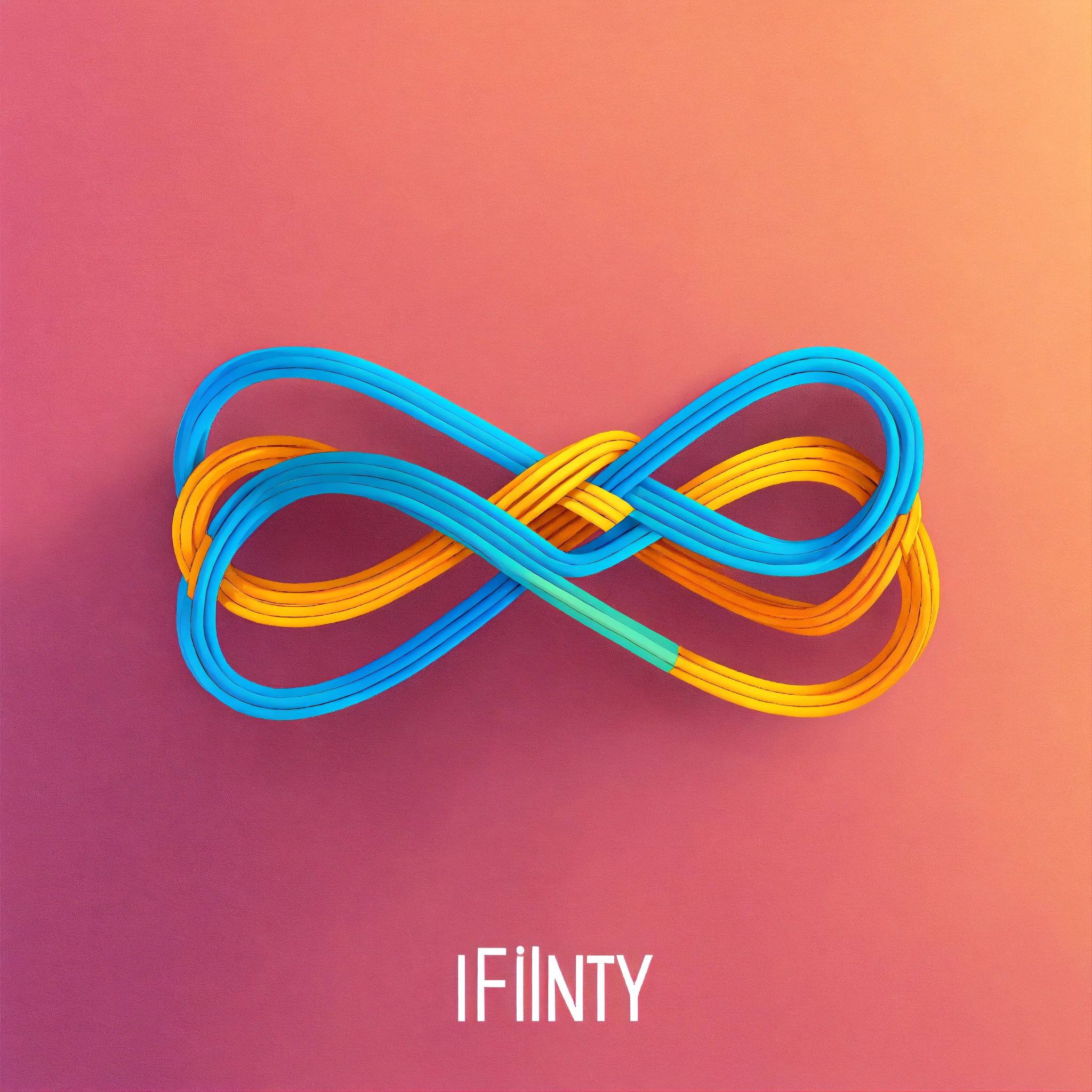 Lexica - Flat colorful infinity symbol flat-icon made of cords icon