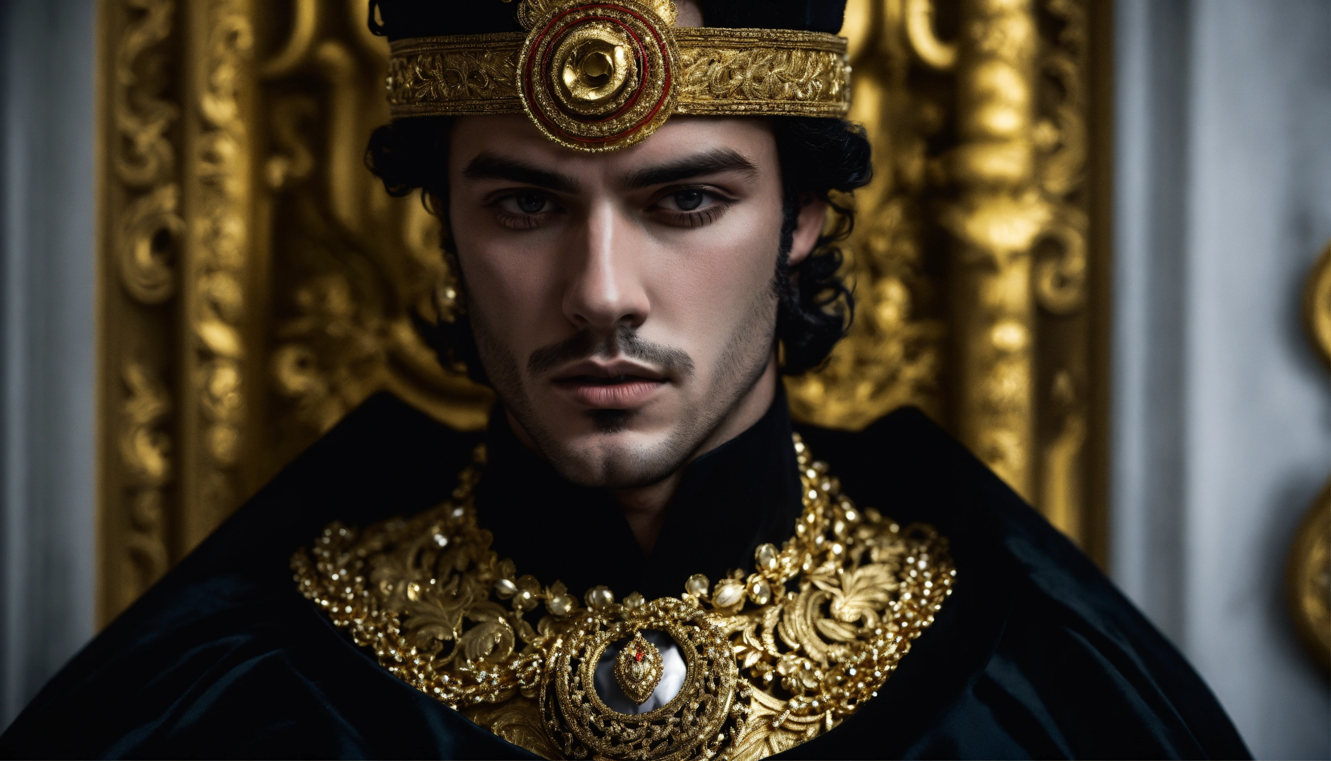 Lexica - Dark, mysterious and dramatic headshot of a young handsome ...