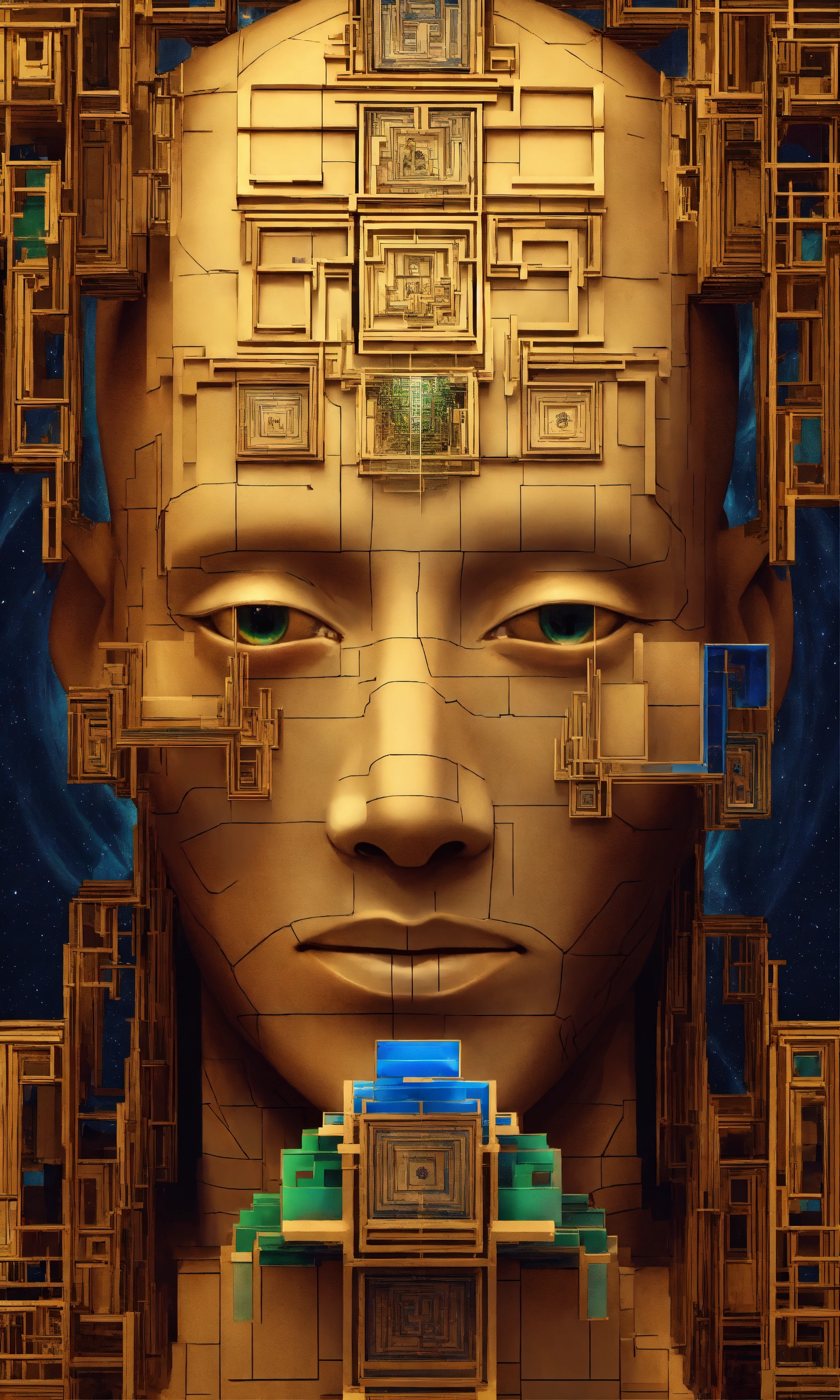 Lexica - Face Taoist christian monk tesseract hypercube fractal monk ...