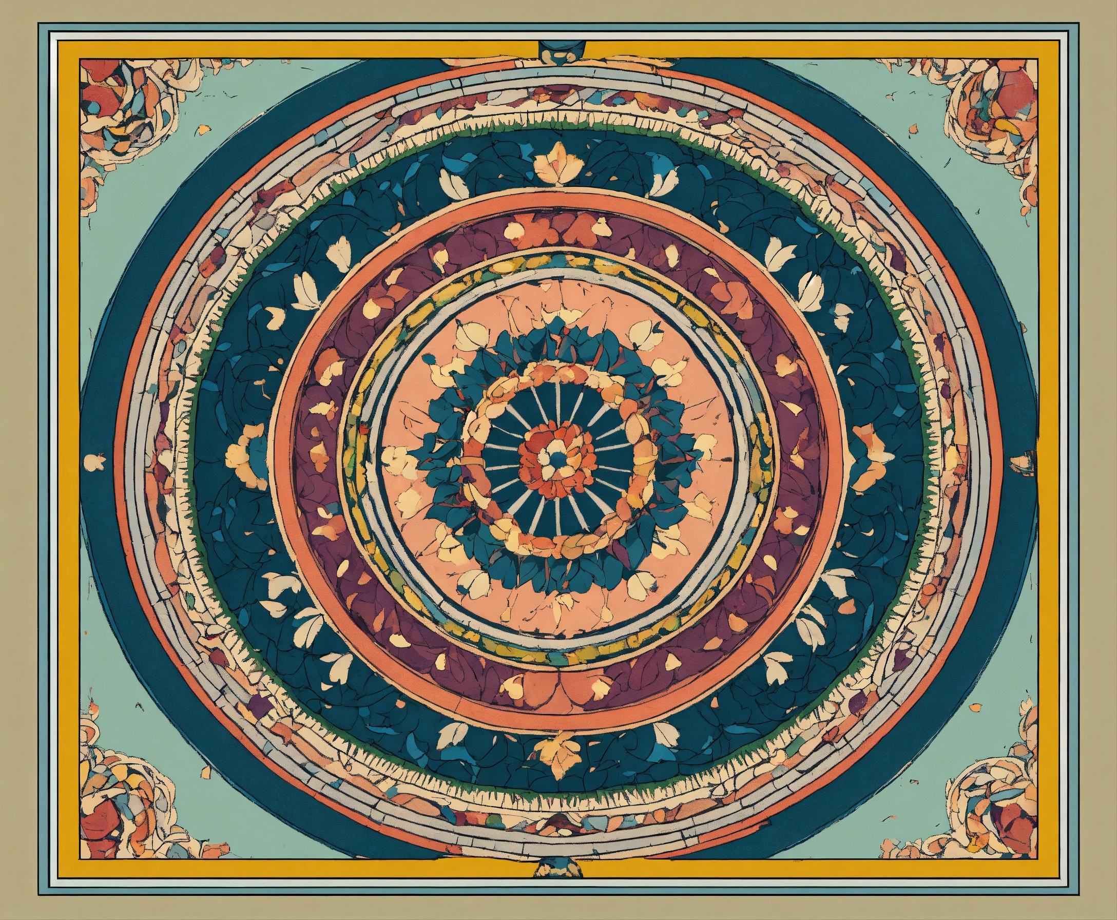 Lexica - A circle with a unique pattern for the boarder