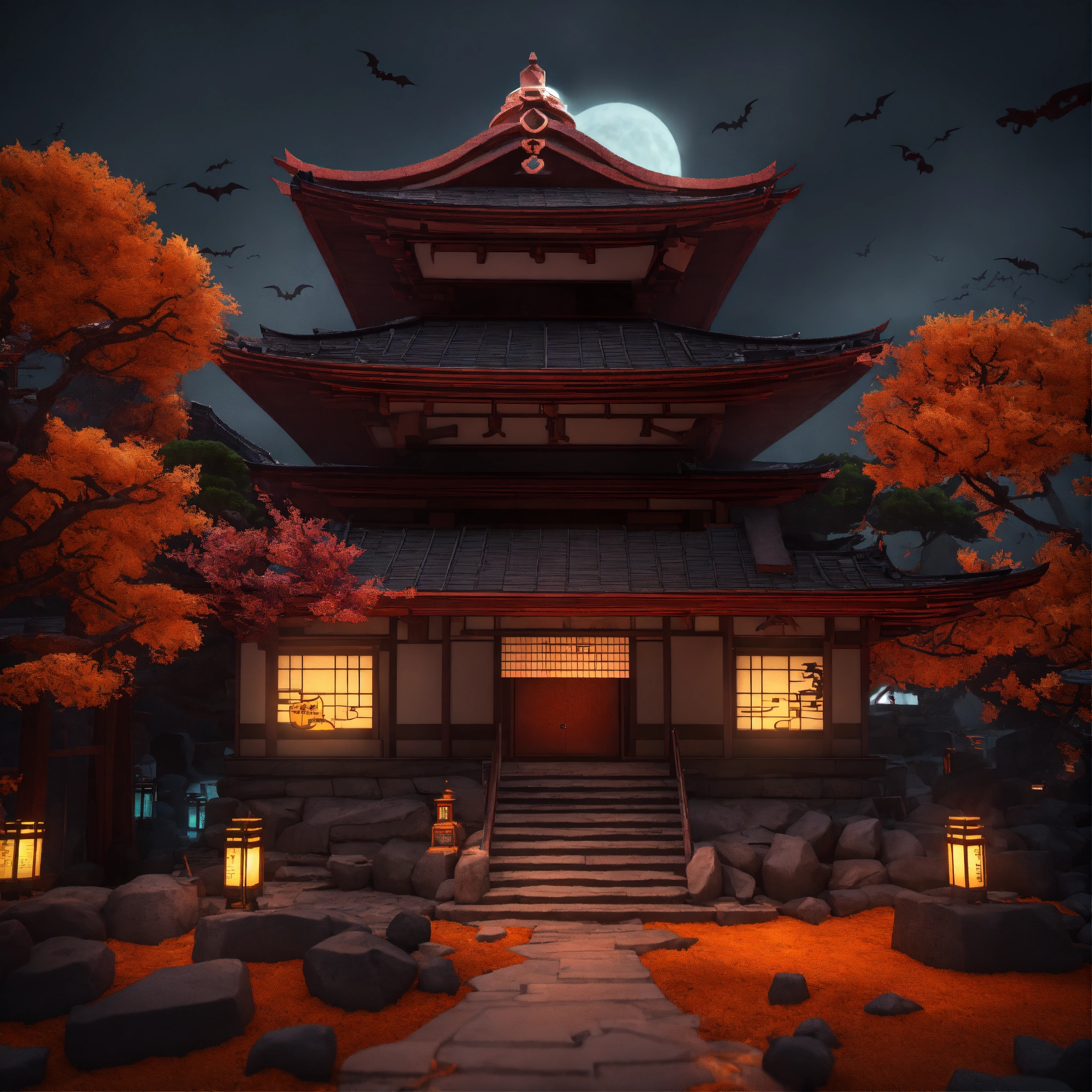 Lexica - Dark and mysterious, scary, gloomy Japanese mystery temple ...