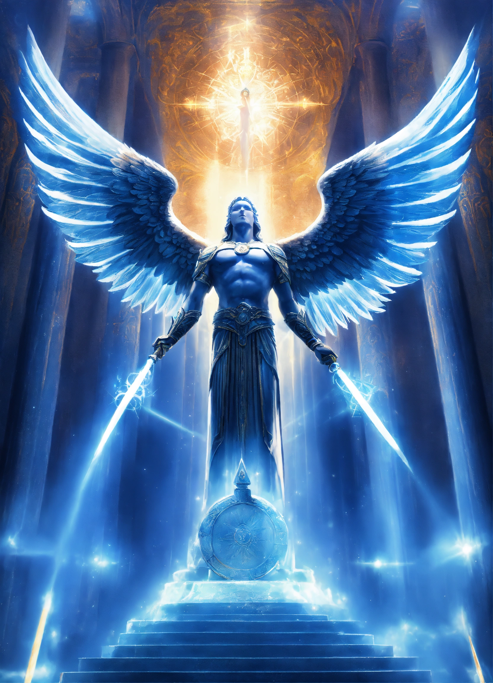 Lexica - Archangel Michael and many People by his side in the Temple of ...