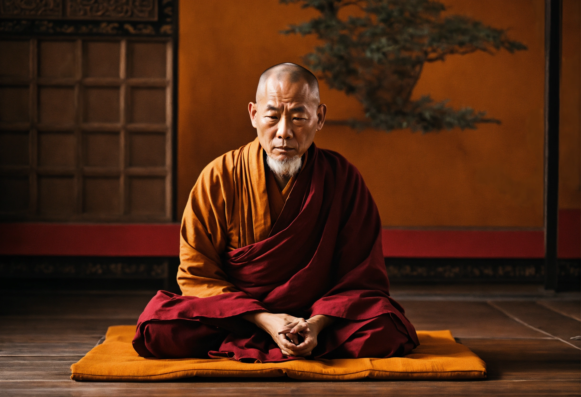 Lexica - Wise zen monk serene look on the face