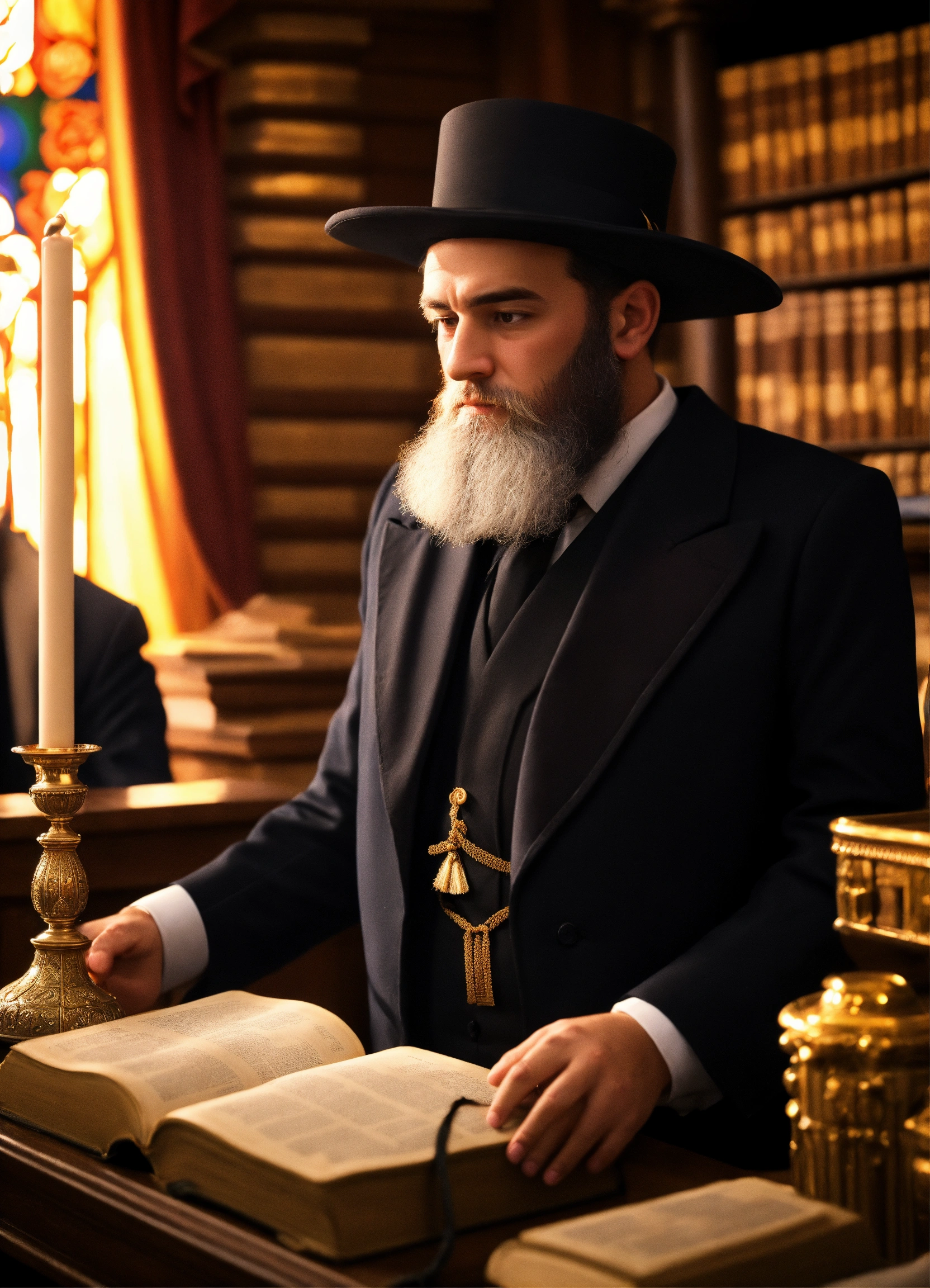Lexica - A group of medieval Hasidic Jews from a medieval Jewish town ...