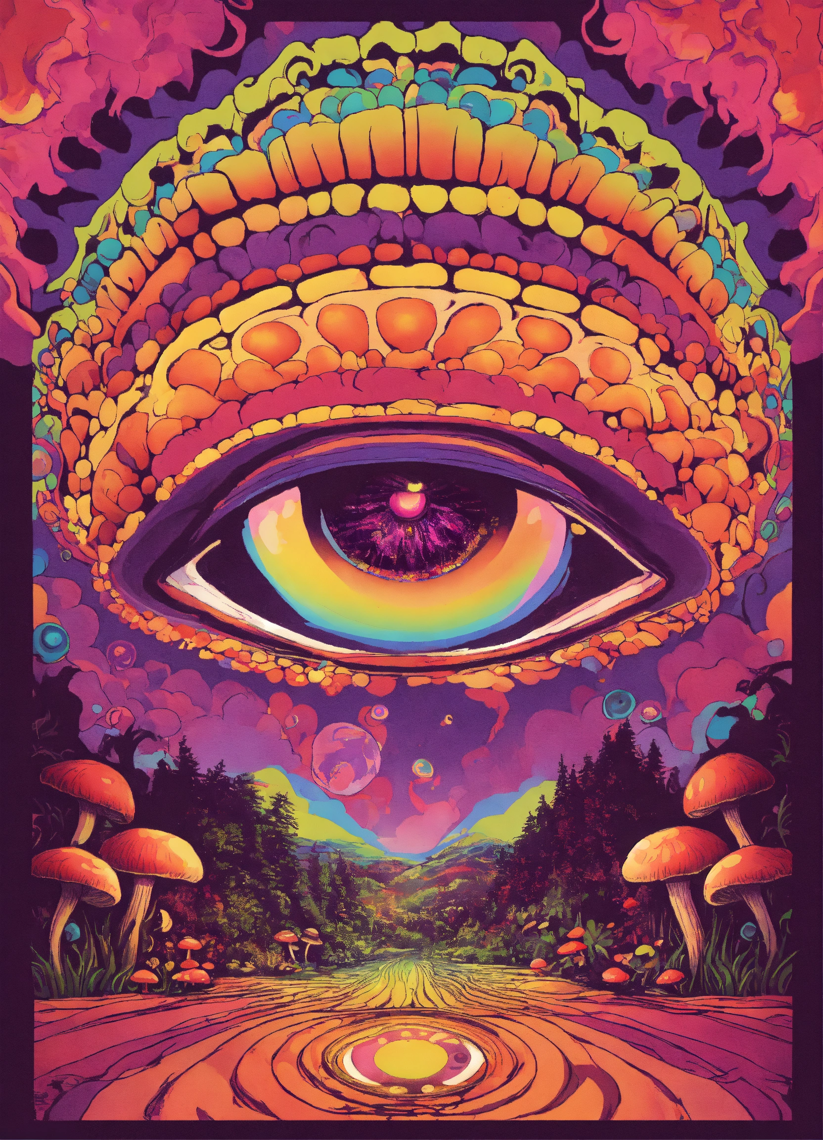 Lexica - A poster for a psychedelic trance party rave music inspired by ...