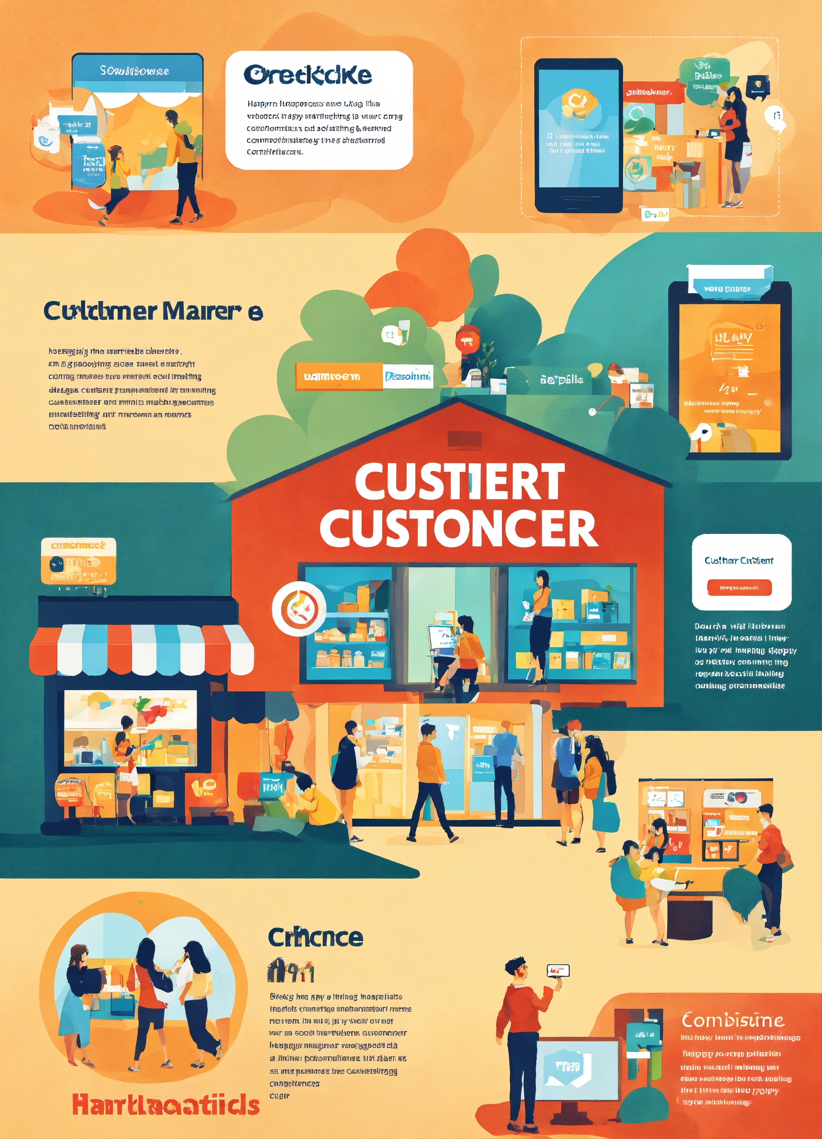 Lexica - Design an image illustrating the concept of customer-centric ...