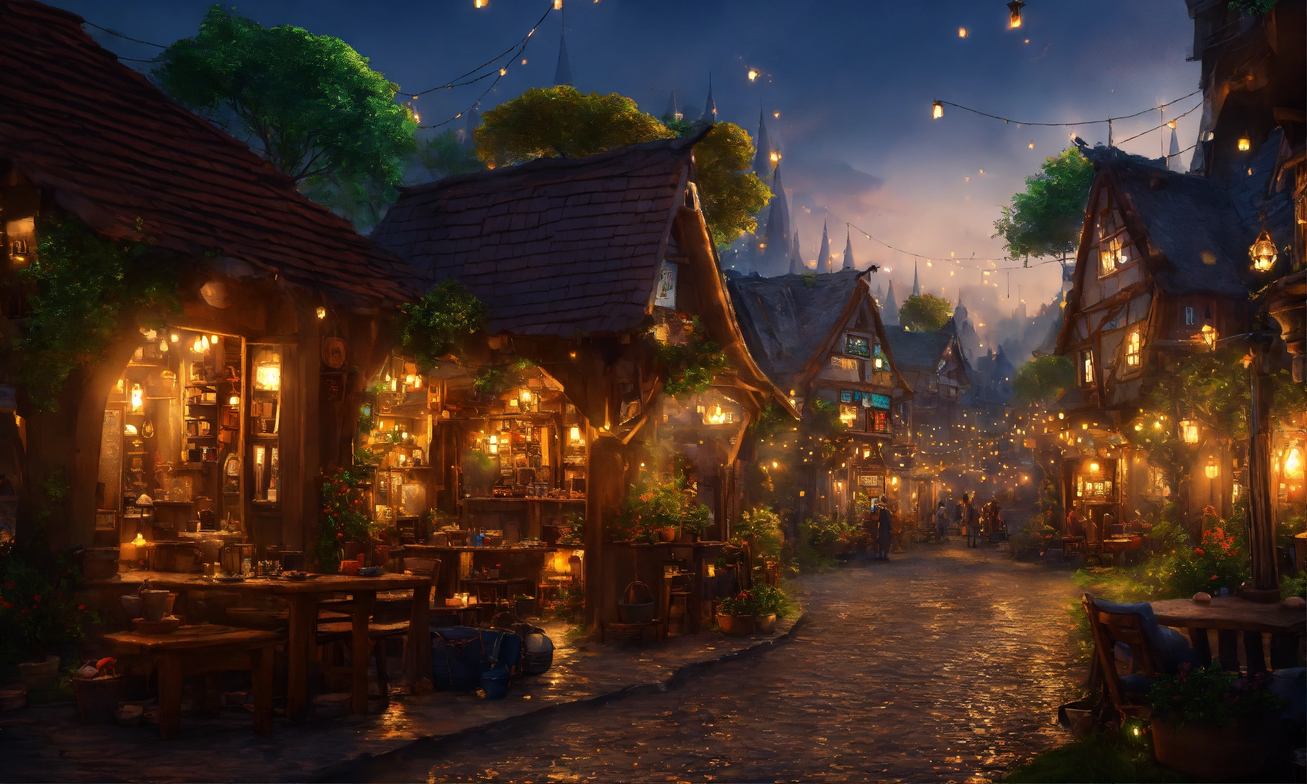 Lexica - Epic shot of ultra detailed and cozy elves city with some ...