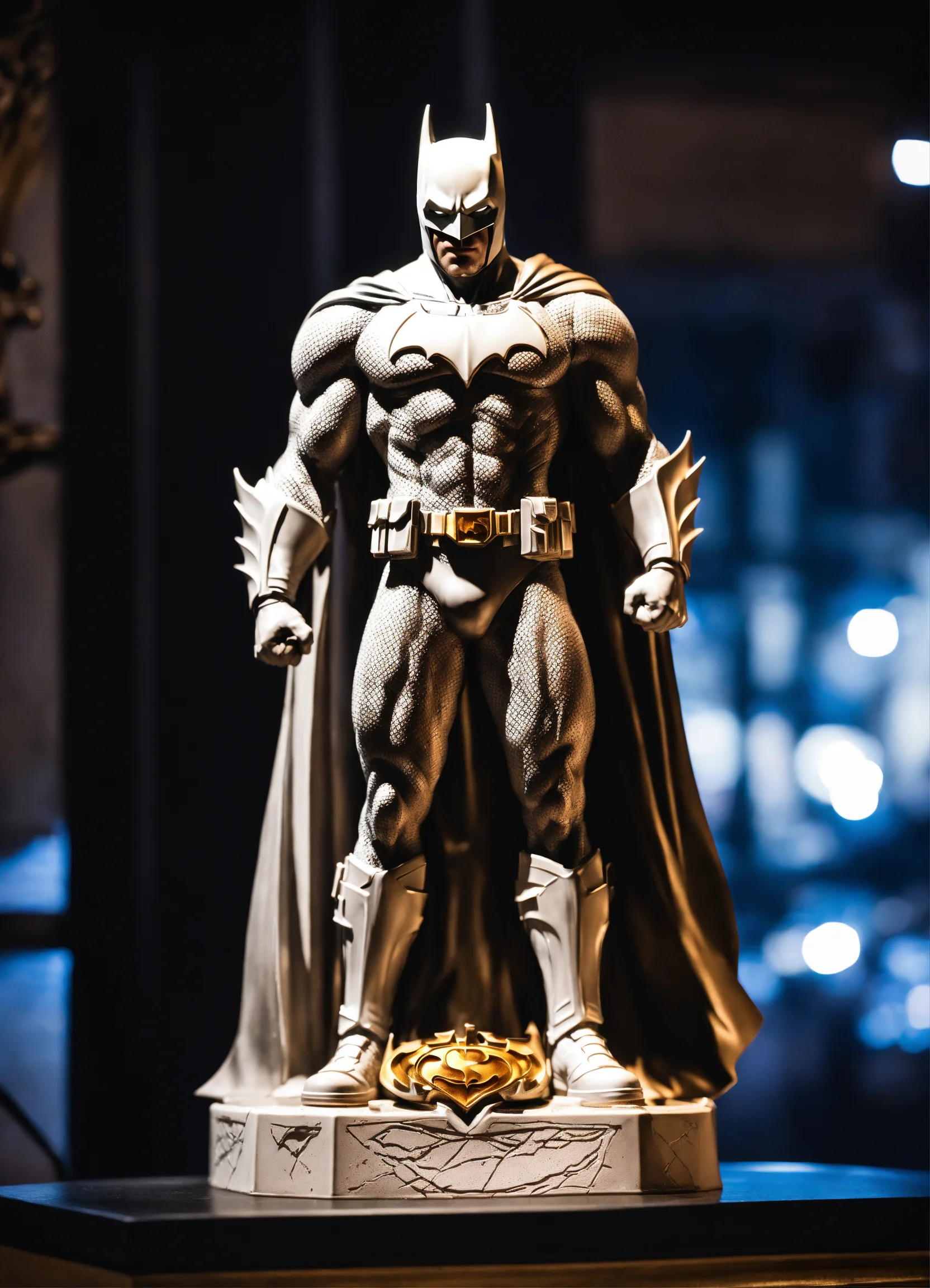 Lexica - White ceramic batman statue