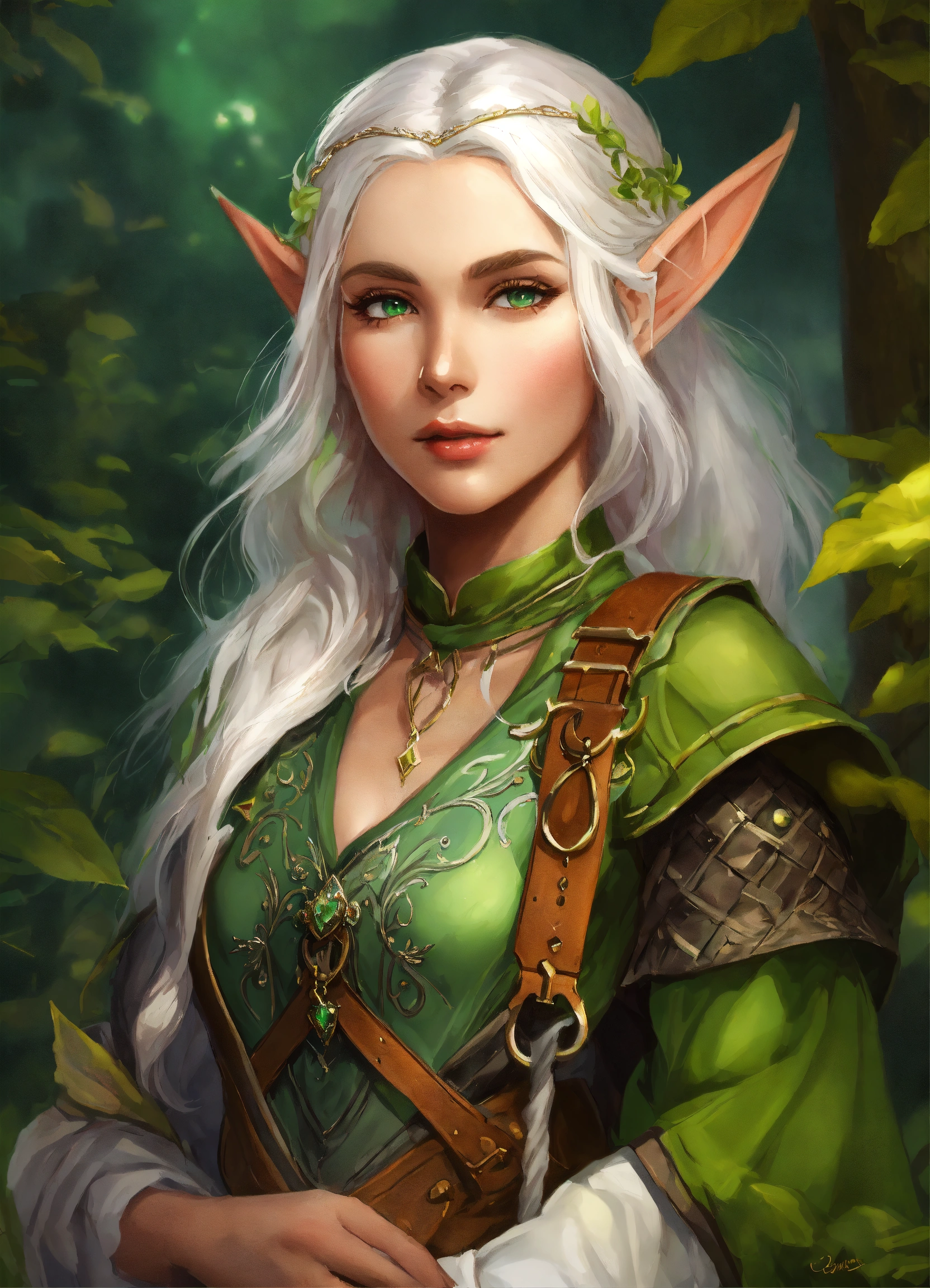 Lexica - A elf fairy with a perfectly feminine face, blessed by nature ...