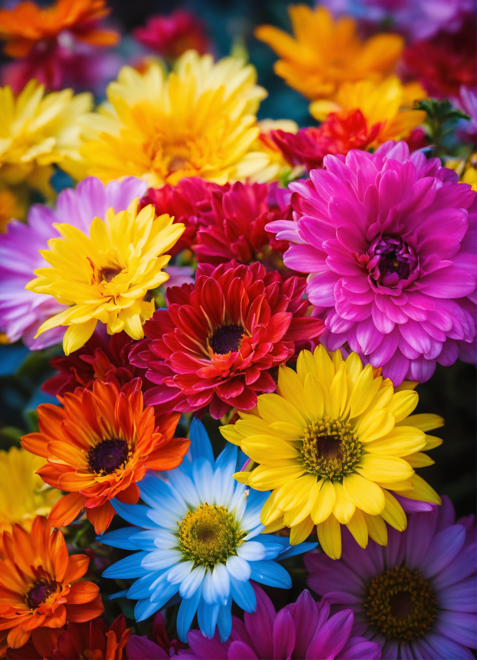 Lexica - Beautiful colorful flowers, full image, edges should blend ...