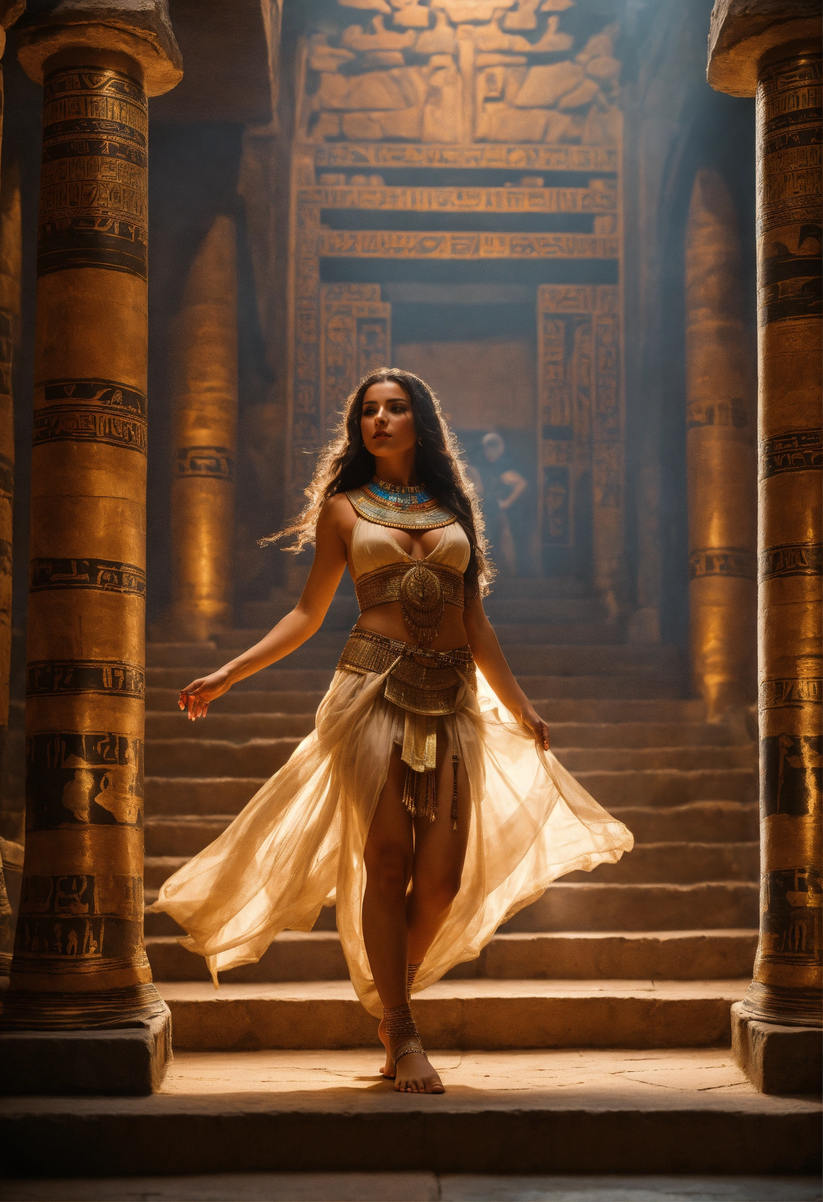 Lexica - An epic fantasy scene in ancient Egypt featuring a gorgeous ...