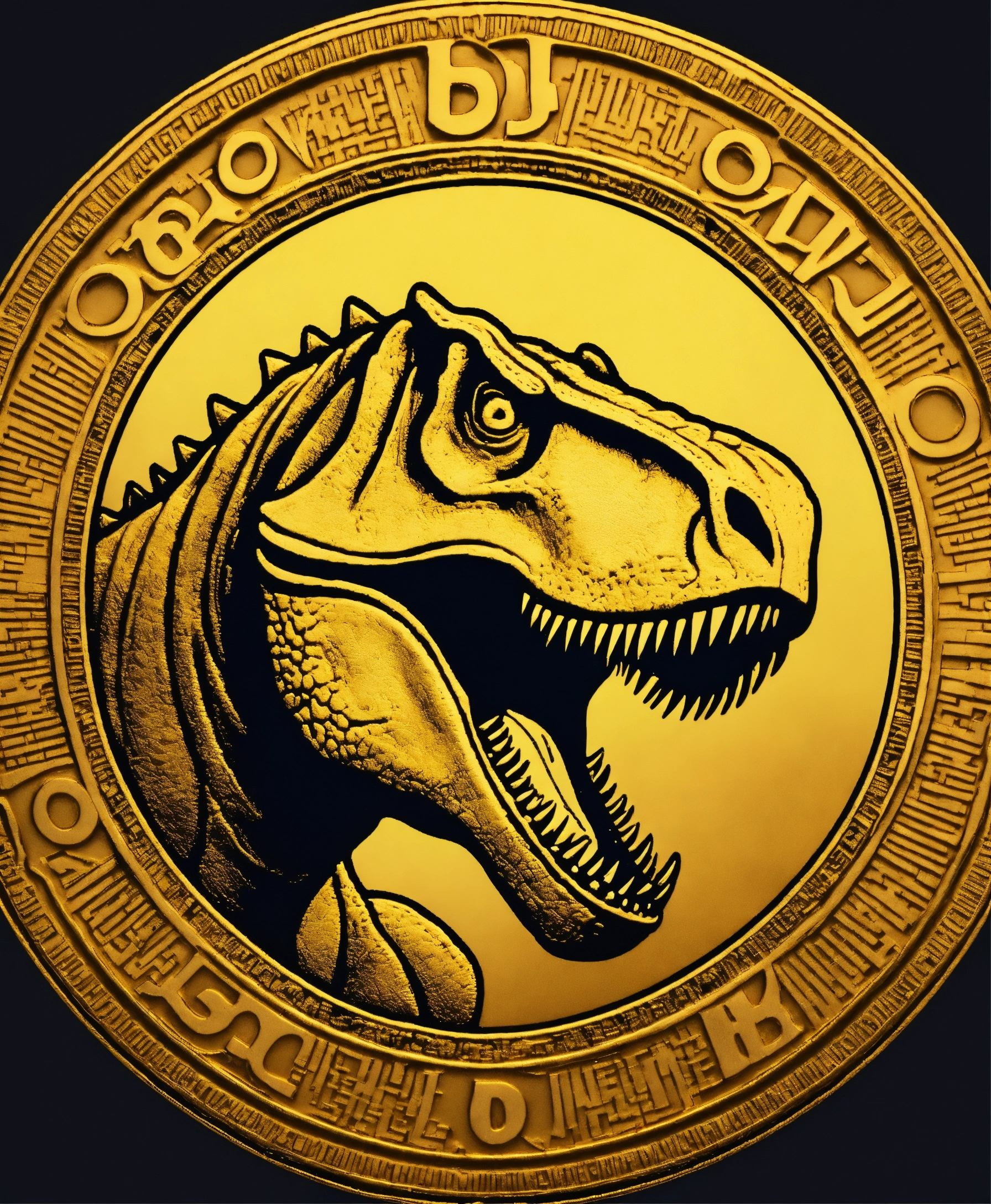 Lexica - A simple, golden image of a Bitcoin in the center of which you ...