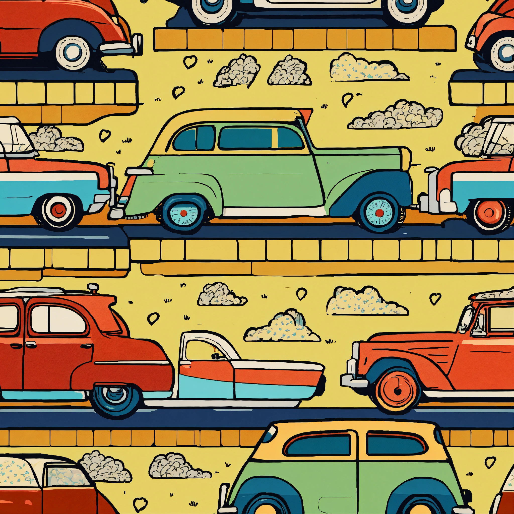 Lexica - Repeating pattern, 2d, illustration, vector art, high quality ...