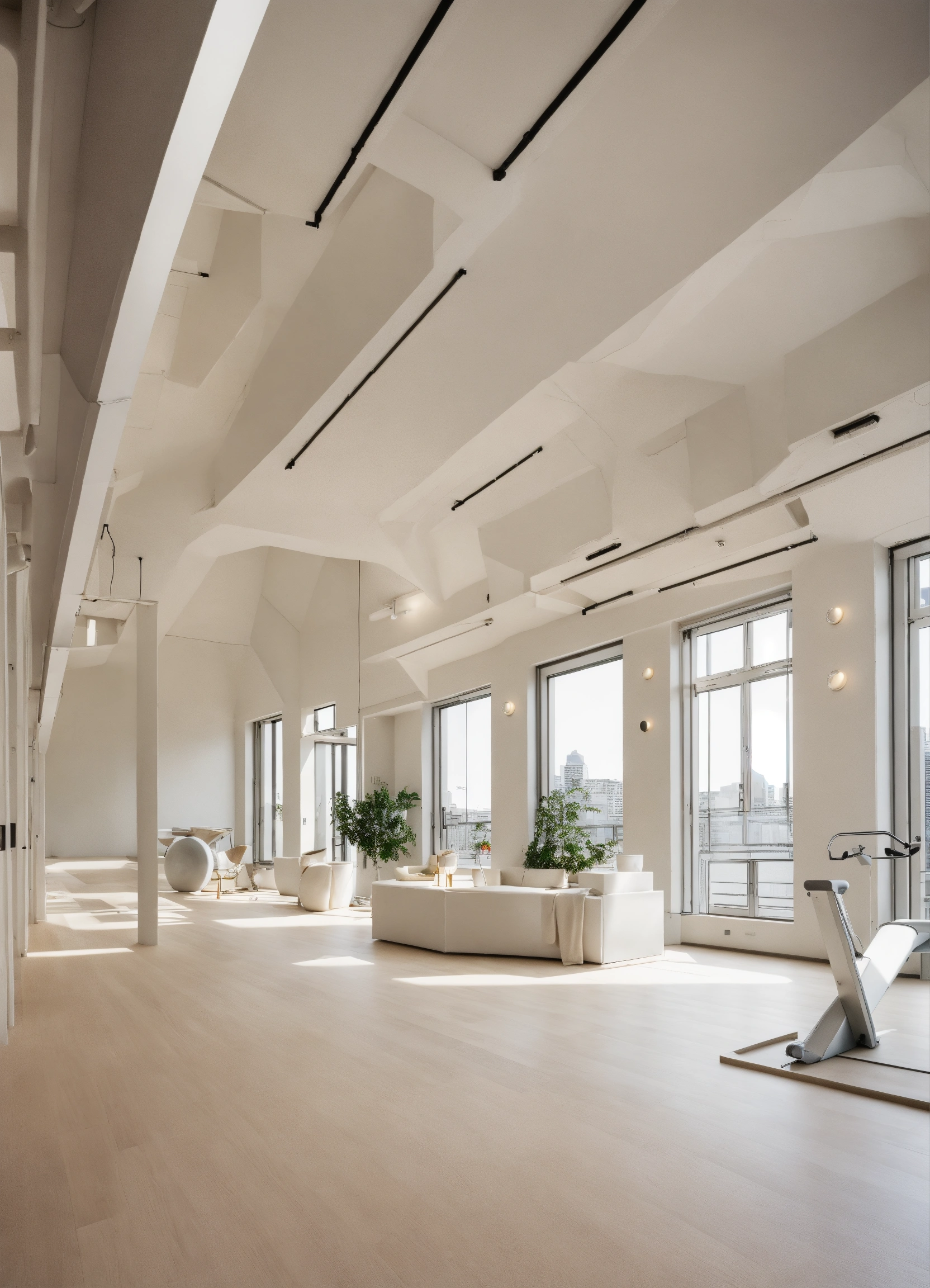 Lexica - White fitness interior