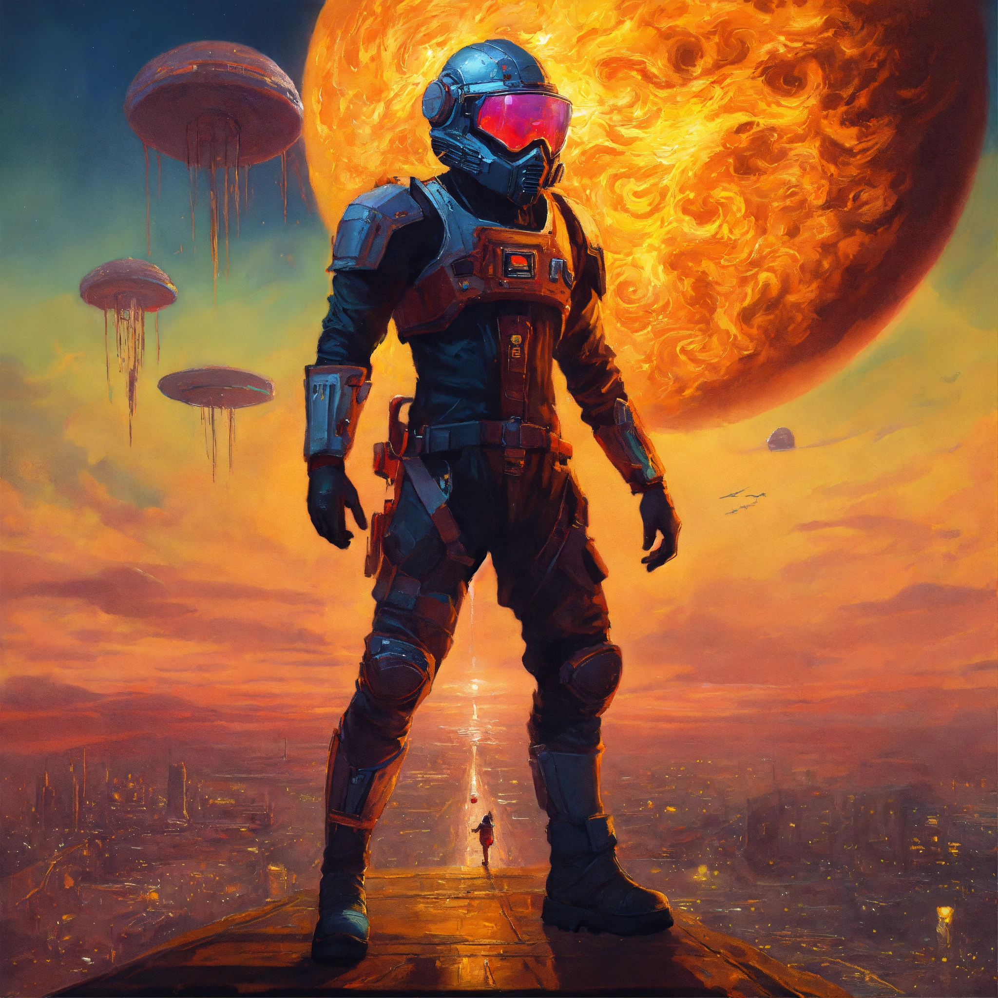 Lexica - Sci-fi fantasy Rapper Artist, oil painting art style, High Quality