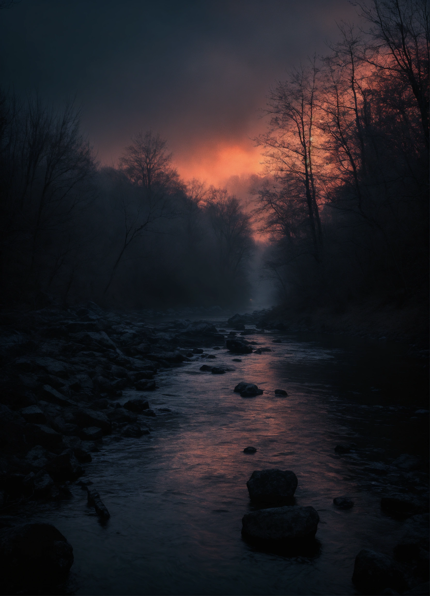 Lexica - Dark and scary image of the river Styx.