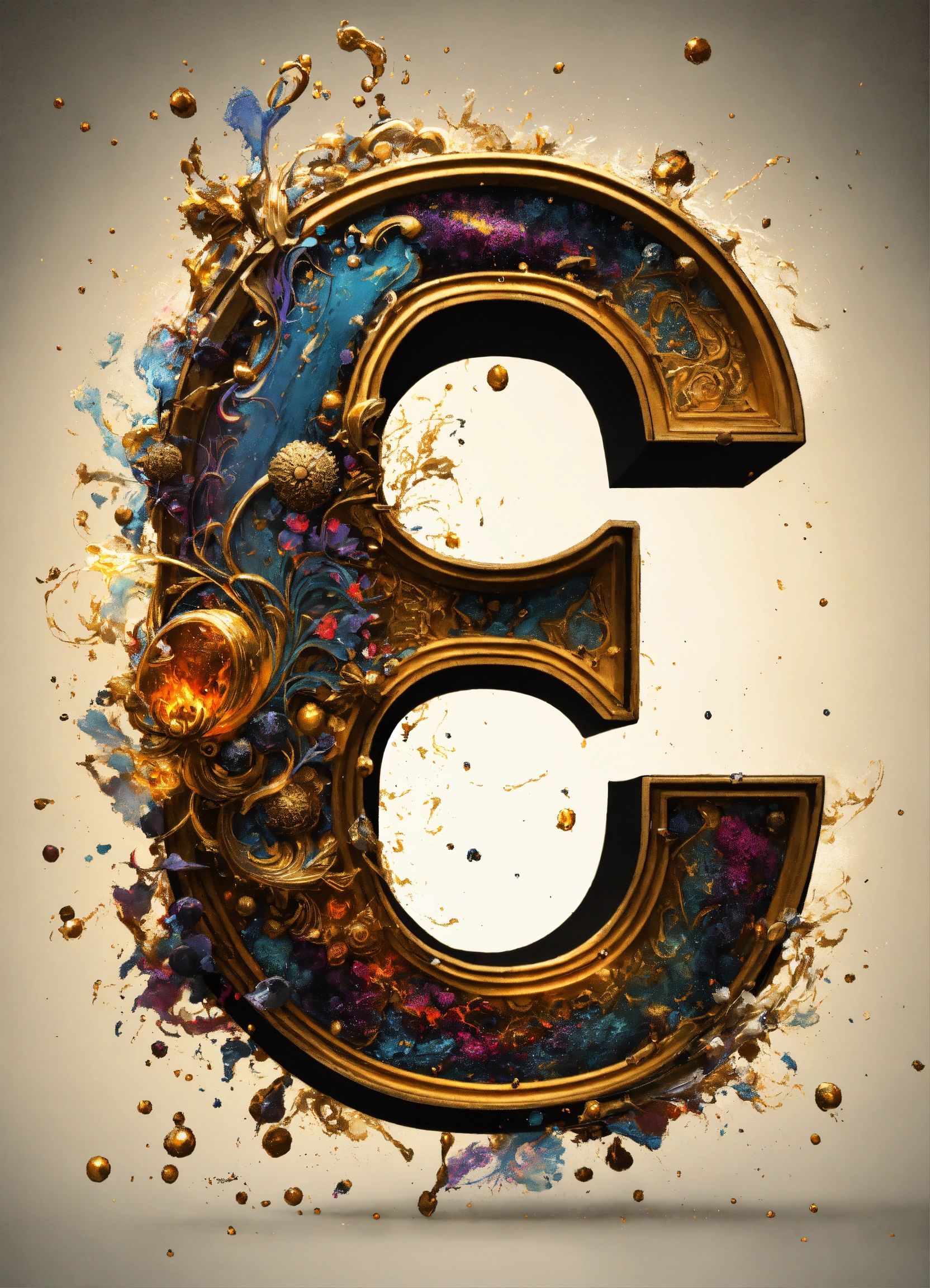 Lexica - An intricate structure of the letter C, Hyperdetailed, Tee ...