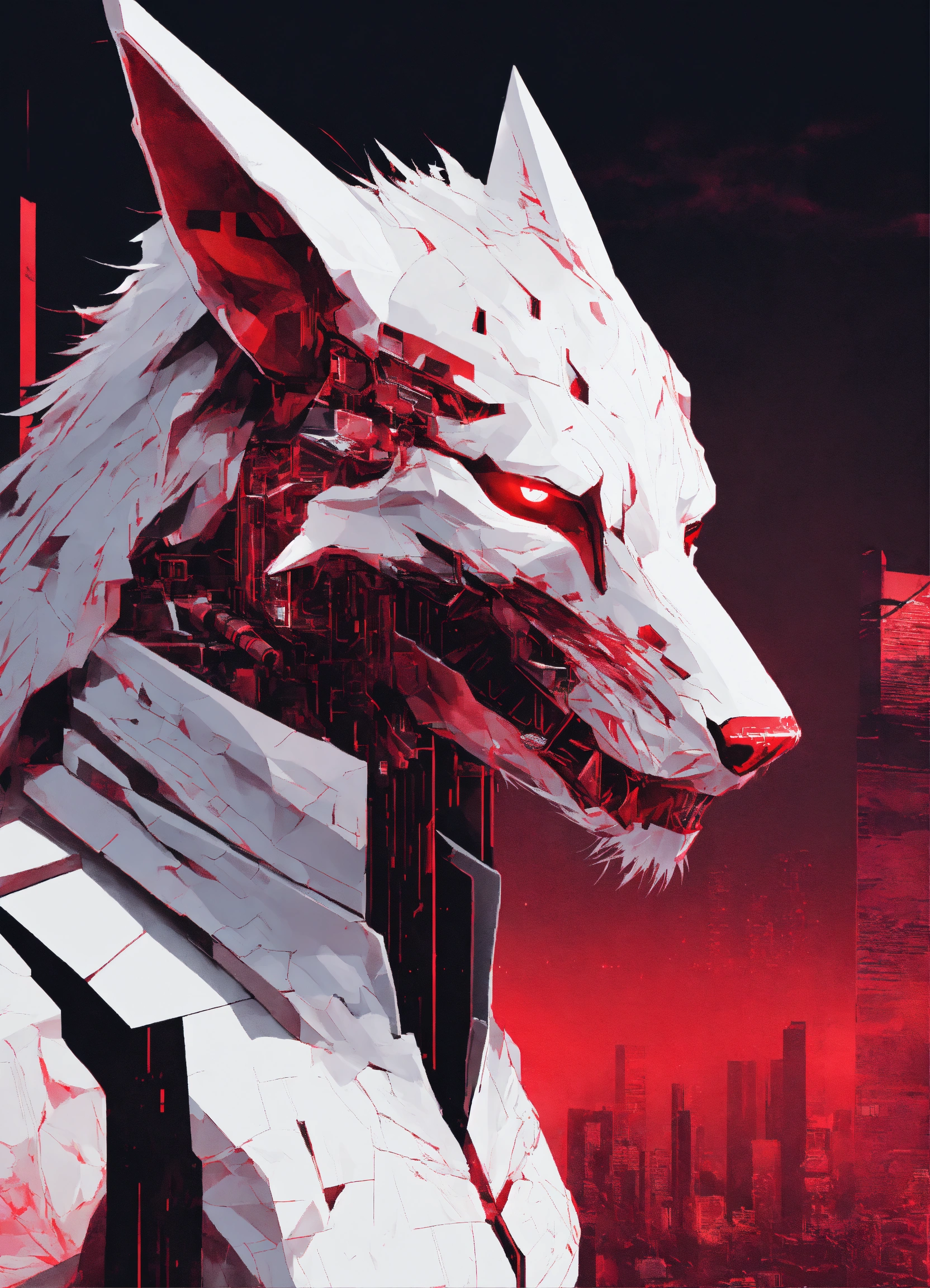 Lexica - Dark Illustration of a skinwalker, style of glitch art ...