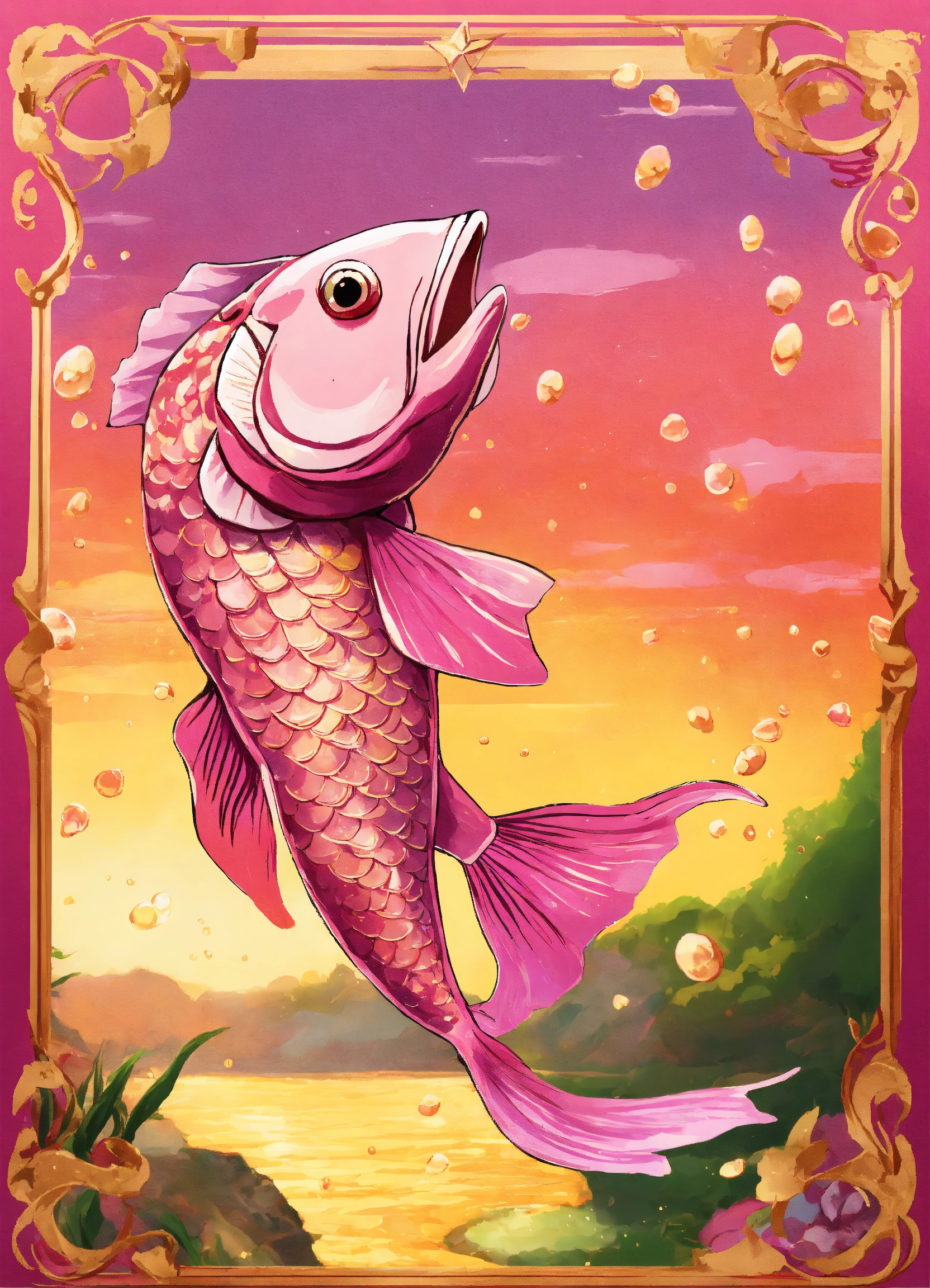Lexica - A pink fish, based on the card 