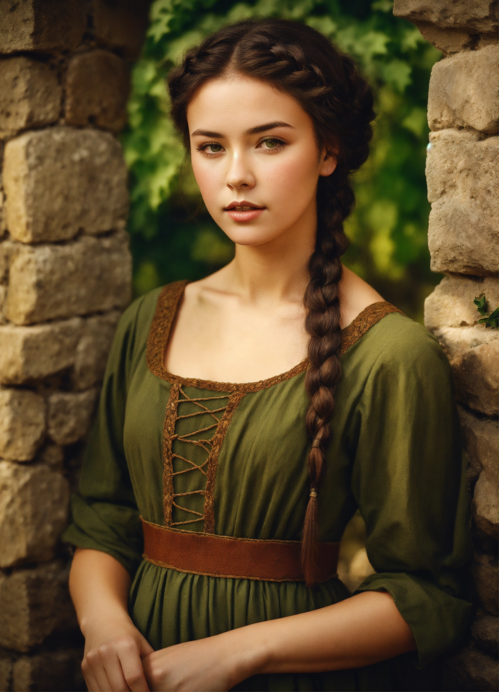 Lexica - Beautiful medieval young woman in servent clothes, fair skin ...
