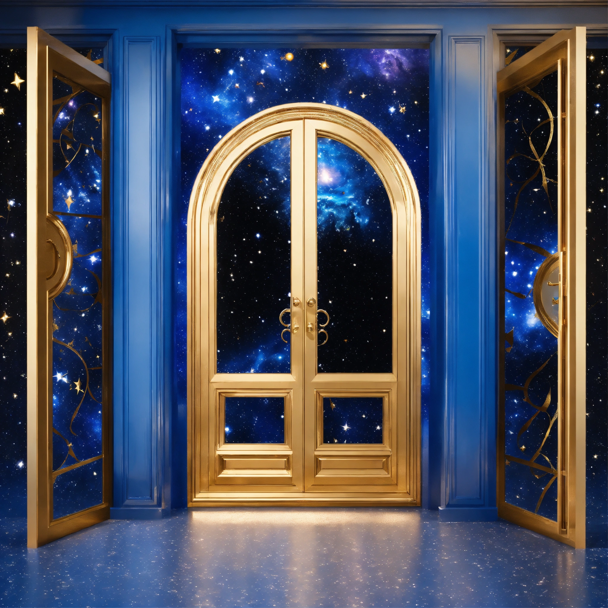 Lexica - Abstract doors and windows frames universe stars magic white ...