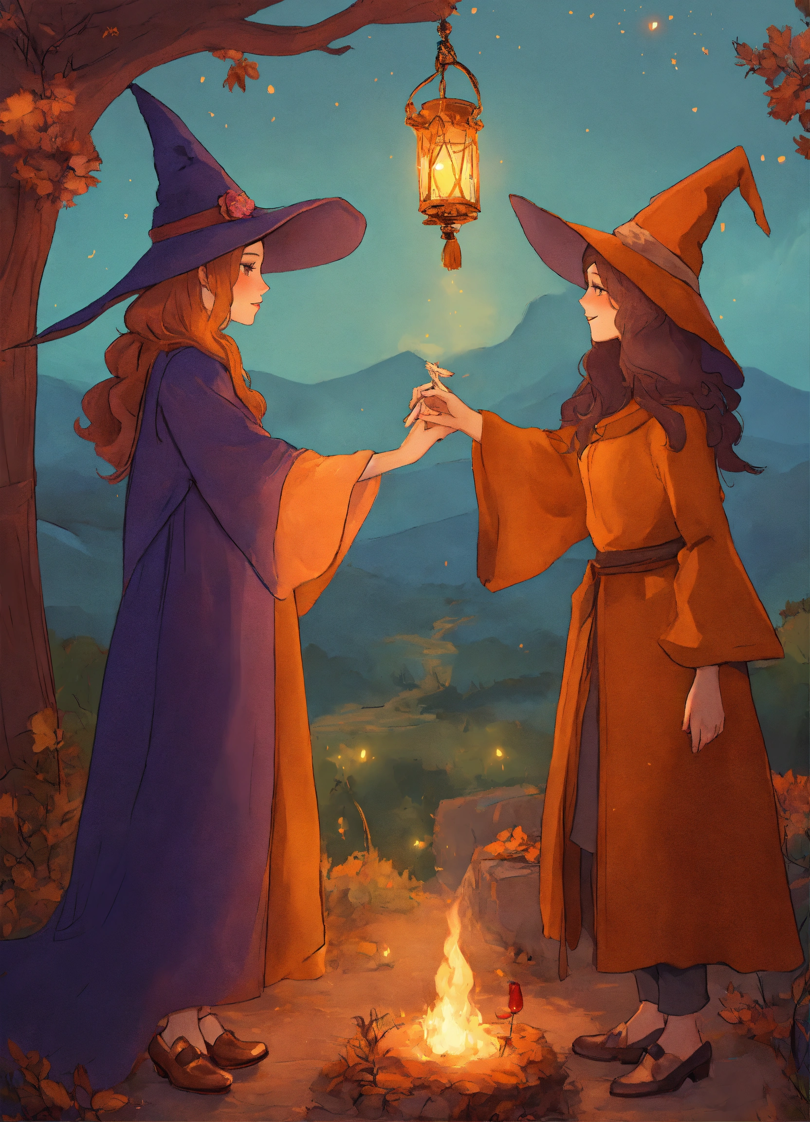 Lexica - A witch extending a hand in friendship to another person.
