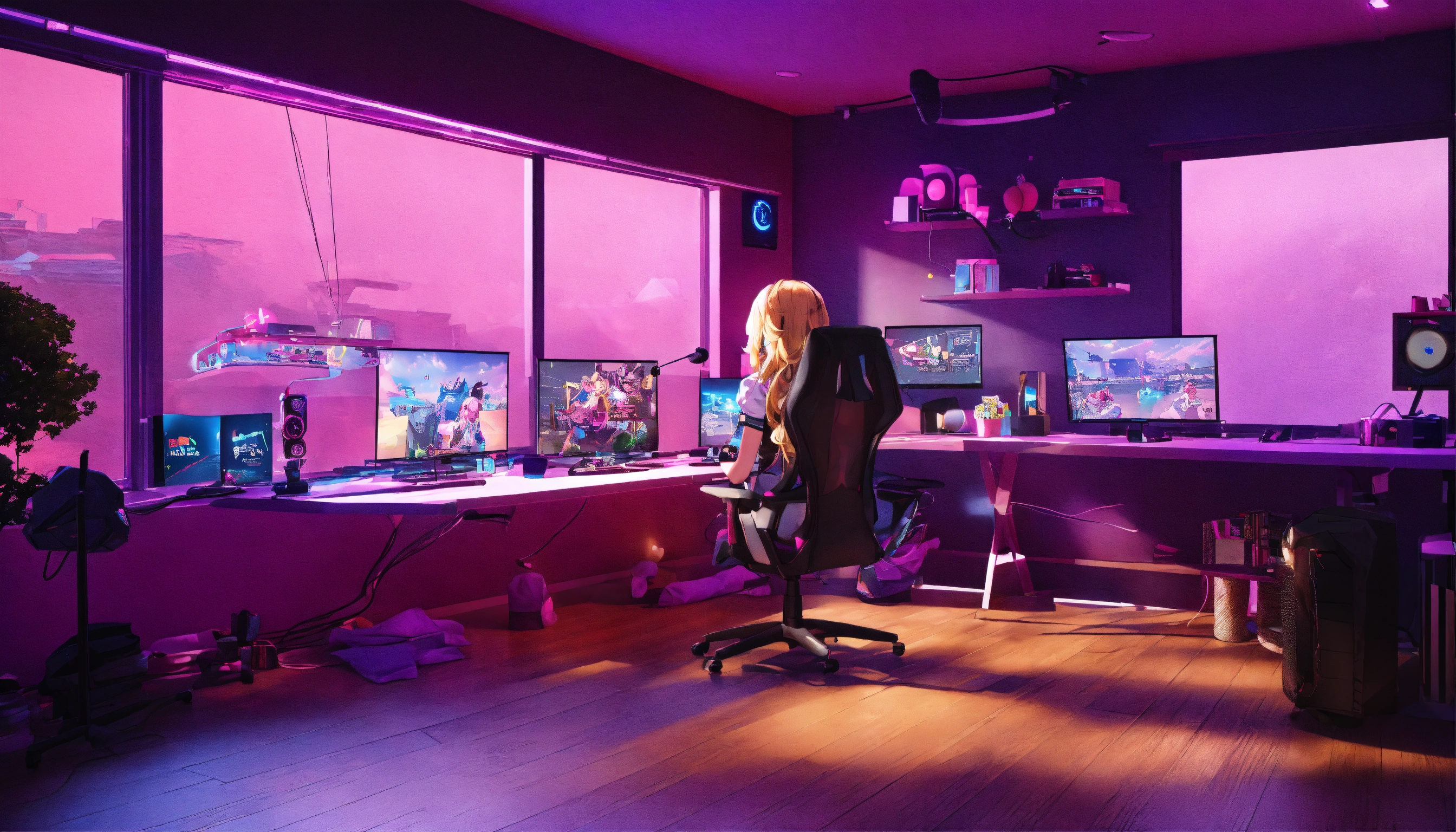 Lexica - Cute blonde European woman, long hair, streamer, gamer ...