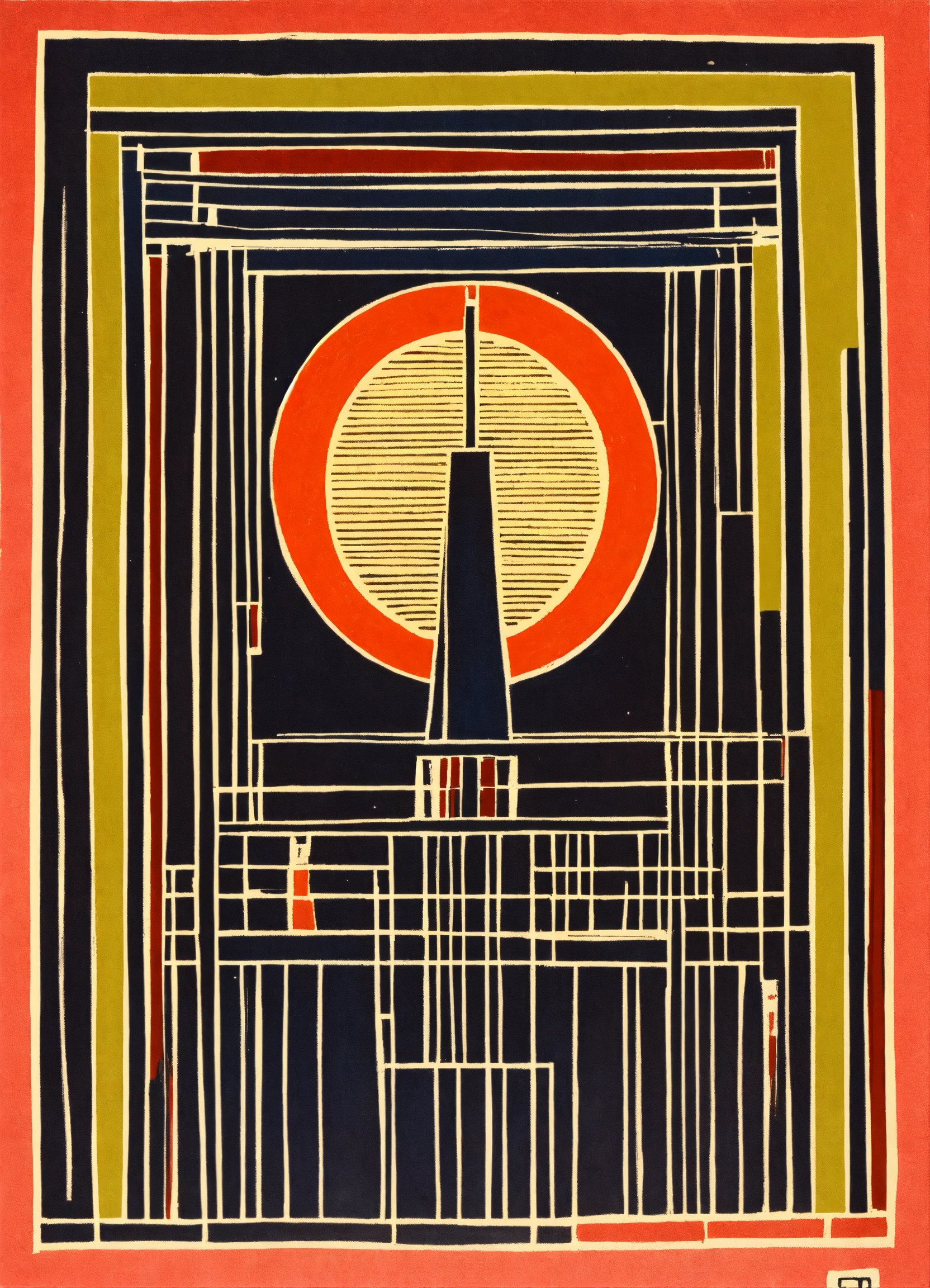 Lexica - Linocut, abstract art, drawing in the style of Emil ruder