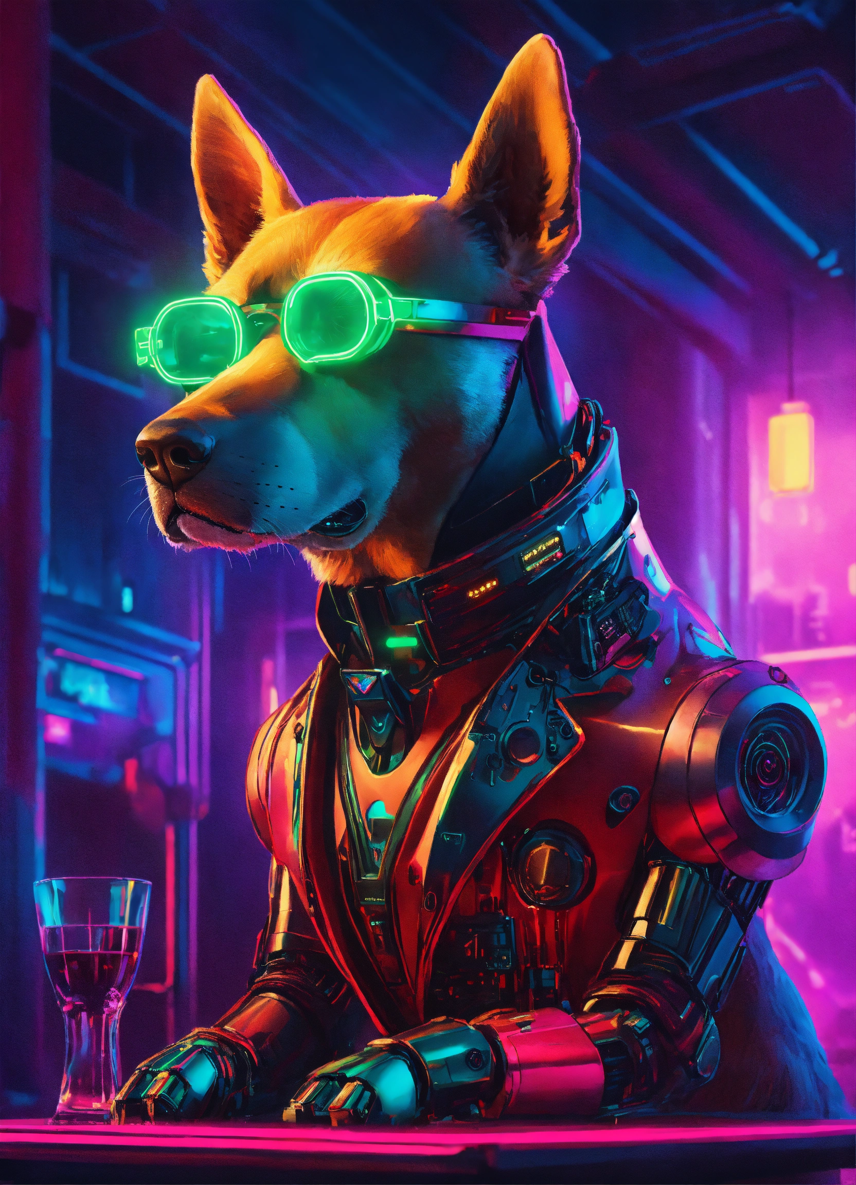 Lexica - In the style of surrealism, fine details. Robotic dog butler ...