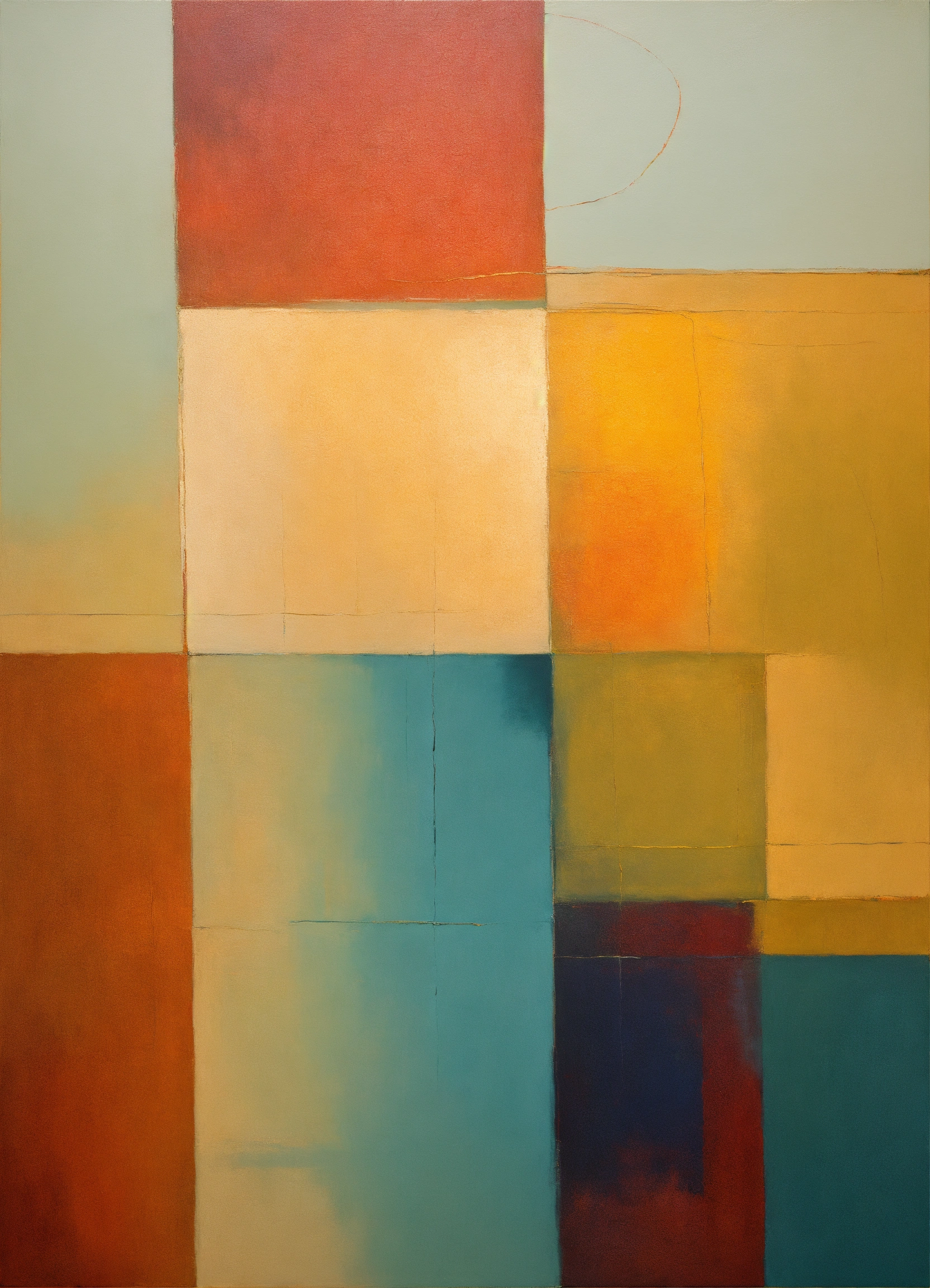 Lexica - Abstract and minimalist oil painting of transcendence with ...