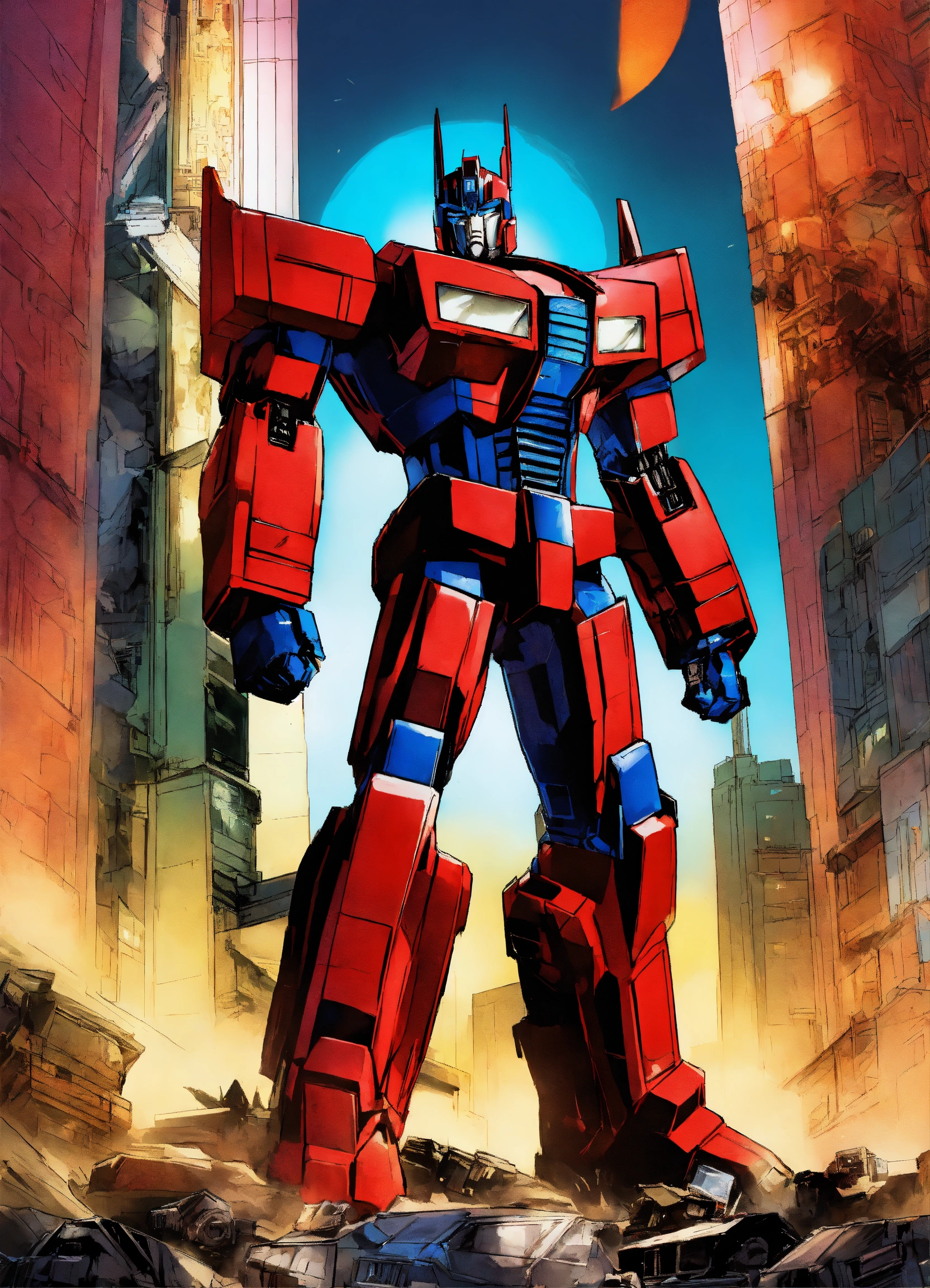 Lexica - Optimus Prime, in his classic G1 look, holding the matrix of ...