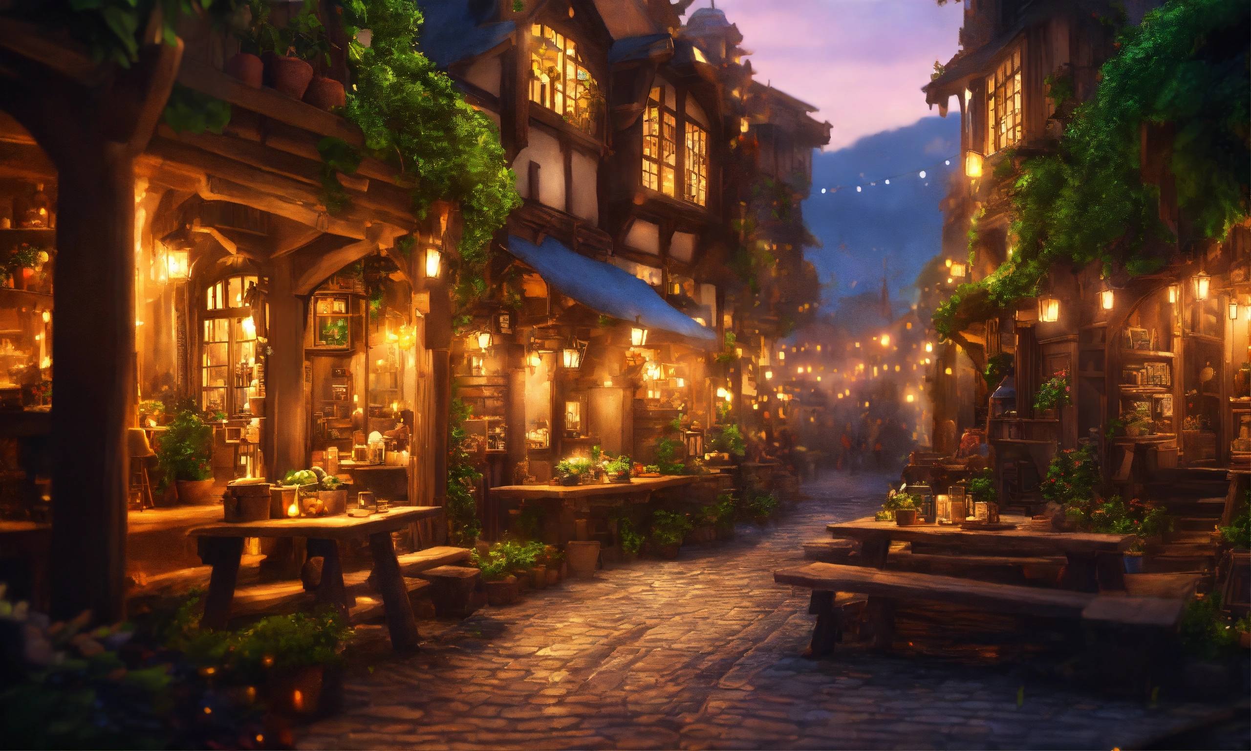 Lexica - Epic shot of ultra detailed and cozy elves city with some ...