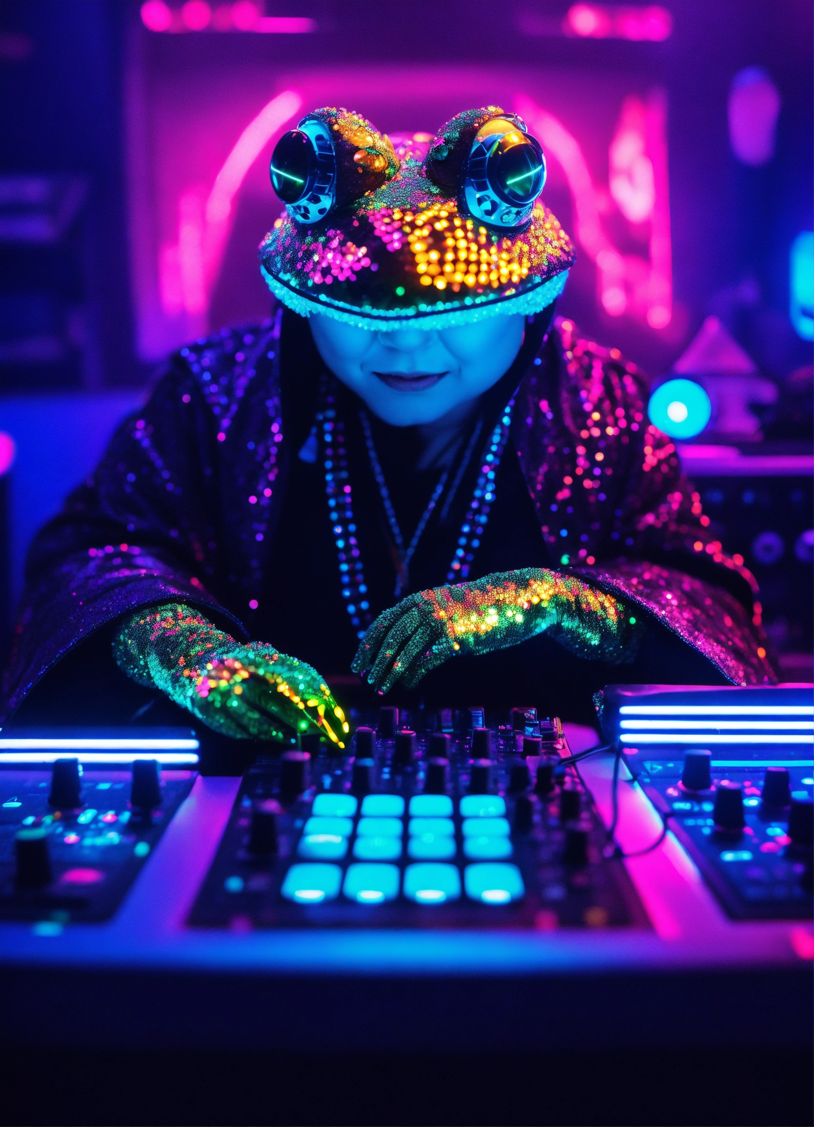 Lexica - A techno Diamond psytrance DJ Diamond TOAD in folk kawaii ...