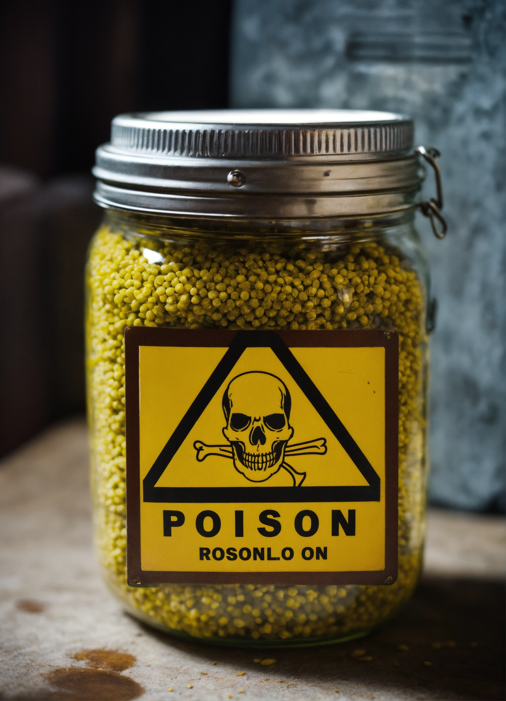 Lexica - Jar with warning poison sign