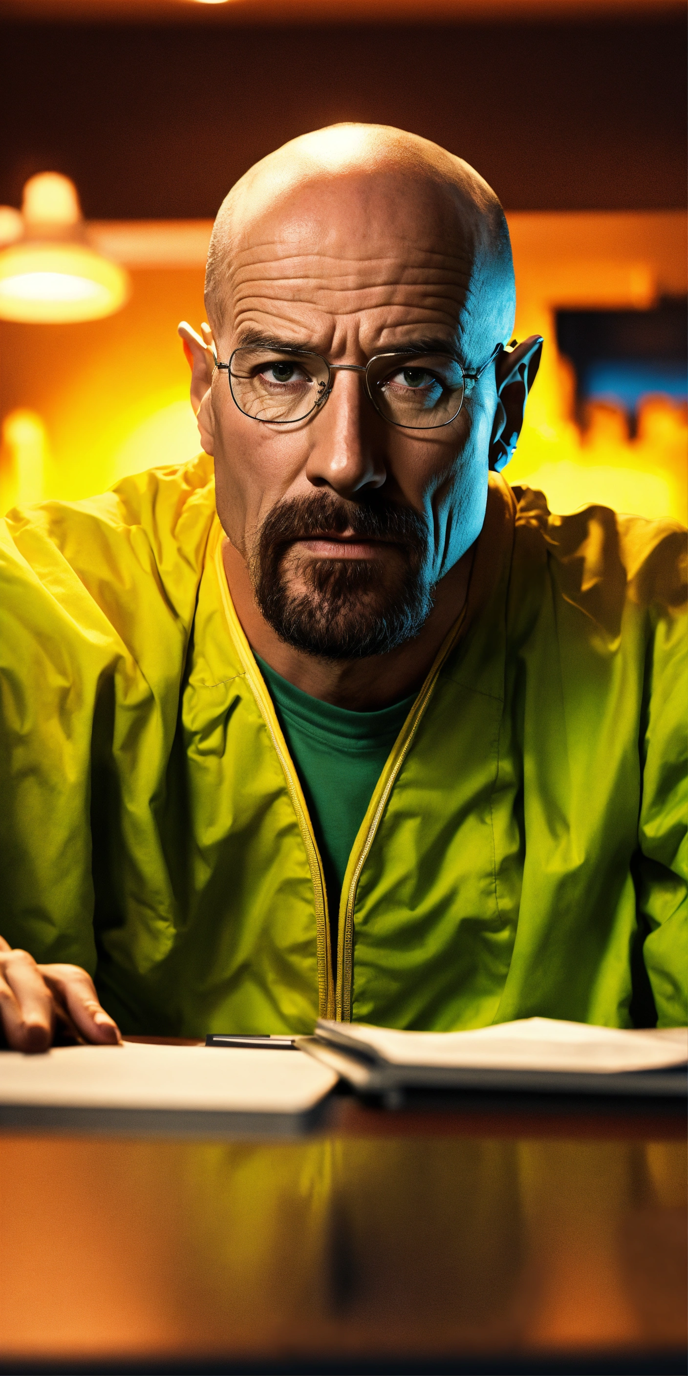 Lexica - Character in breaking bad theme front view, brightly colored ...