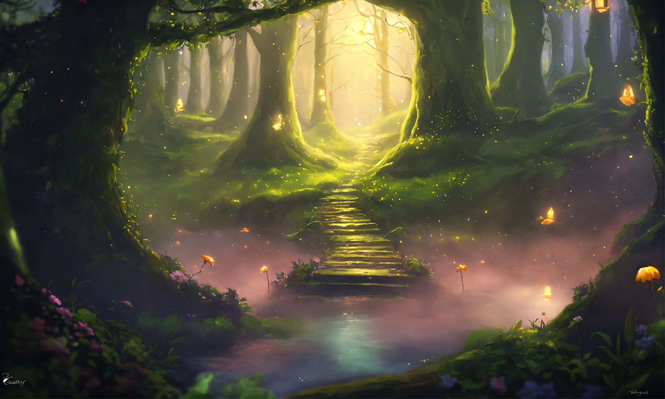 Lexica - Epic shot of a fairy forest in Ireland, ultra detailed, ultra ...