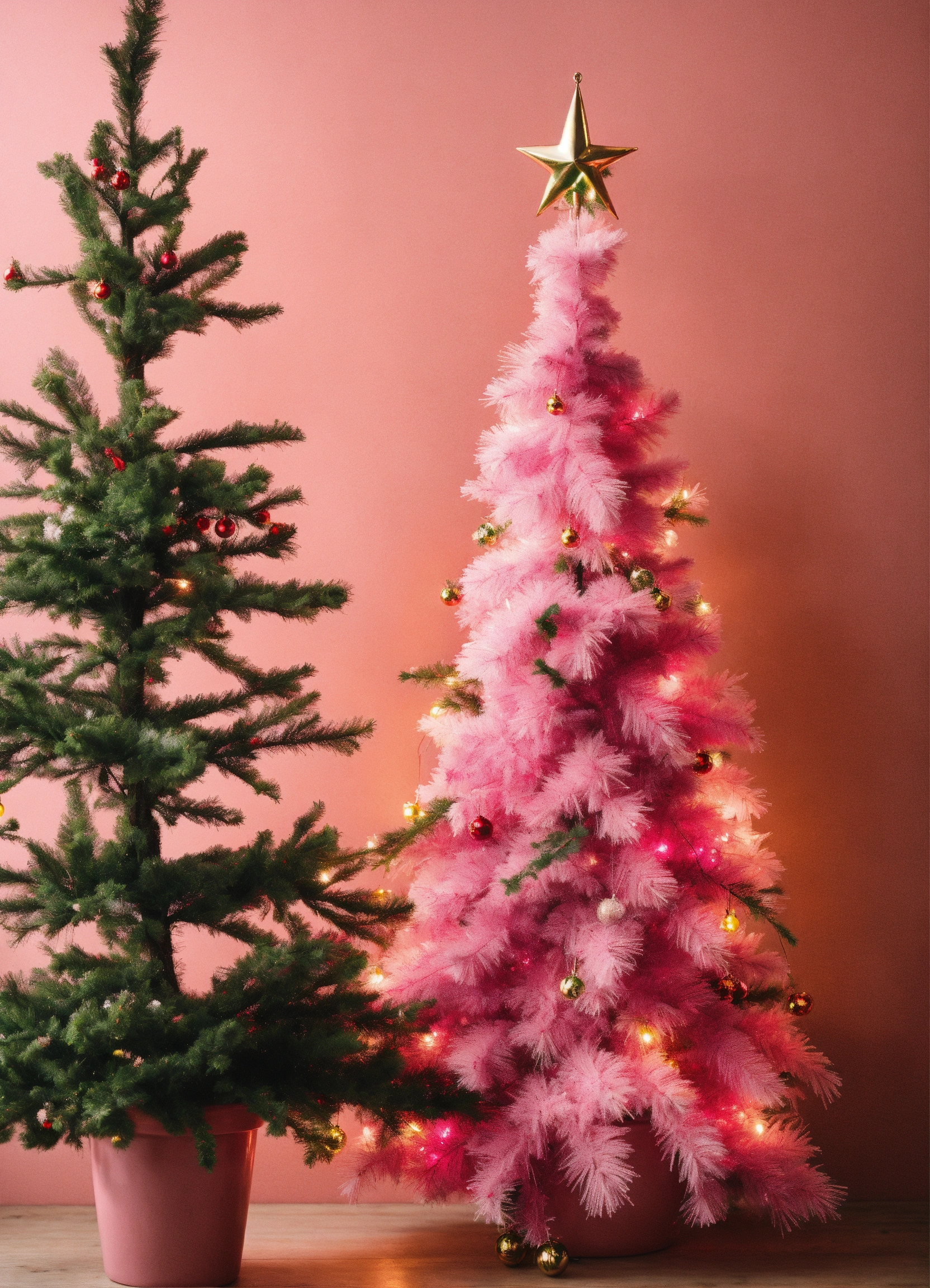 Lexica - Pink grinch holding whole pine tree