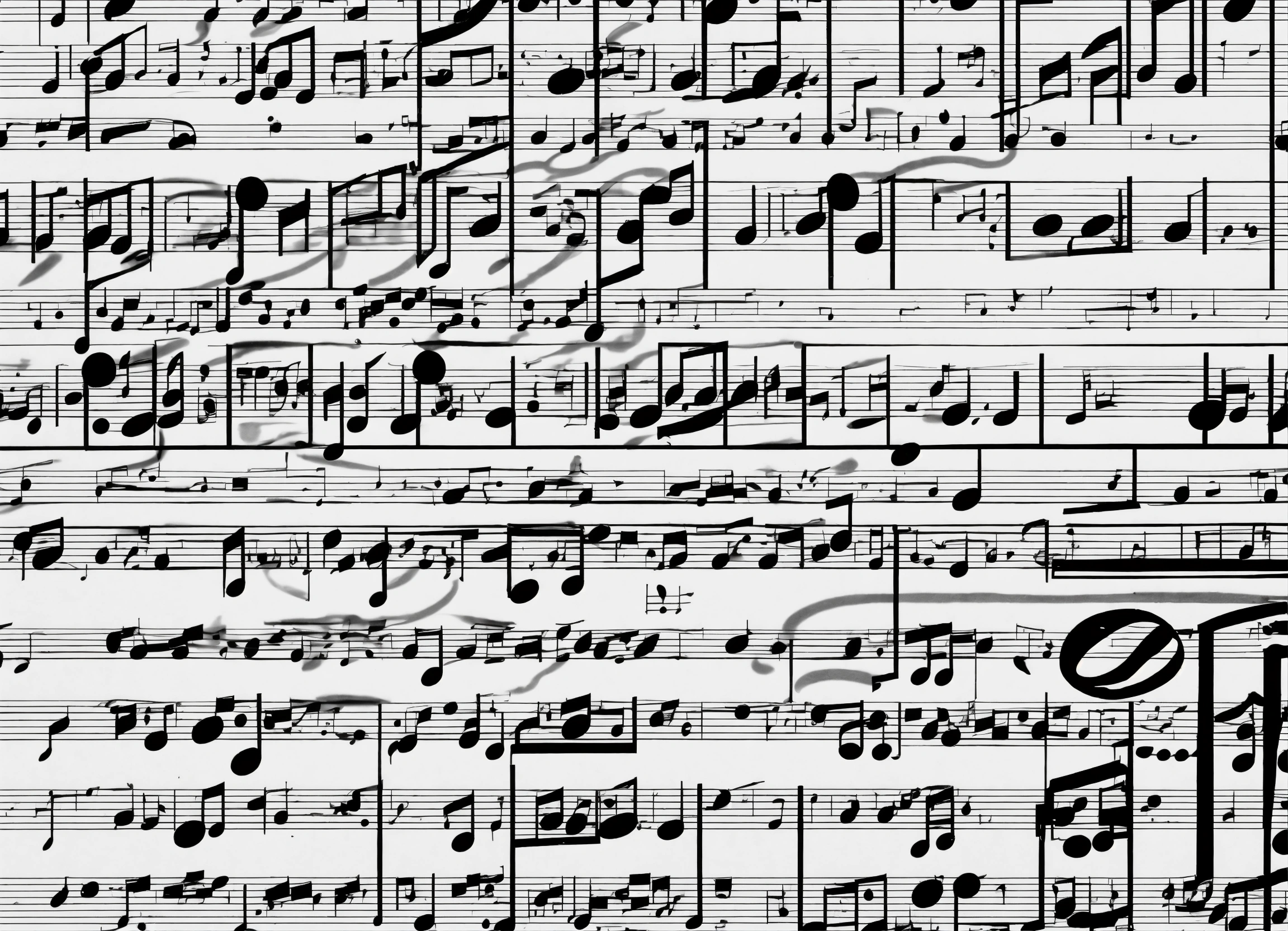 Lexica - Experimental music notation, black and white